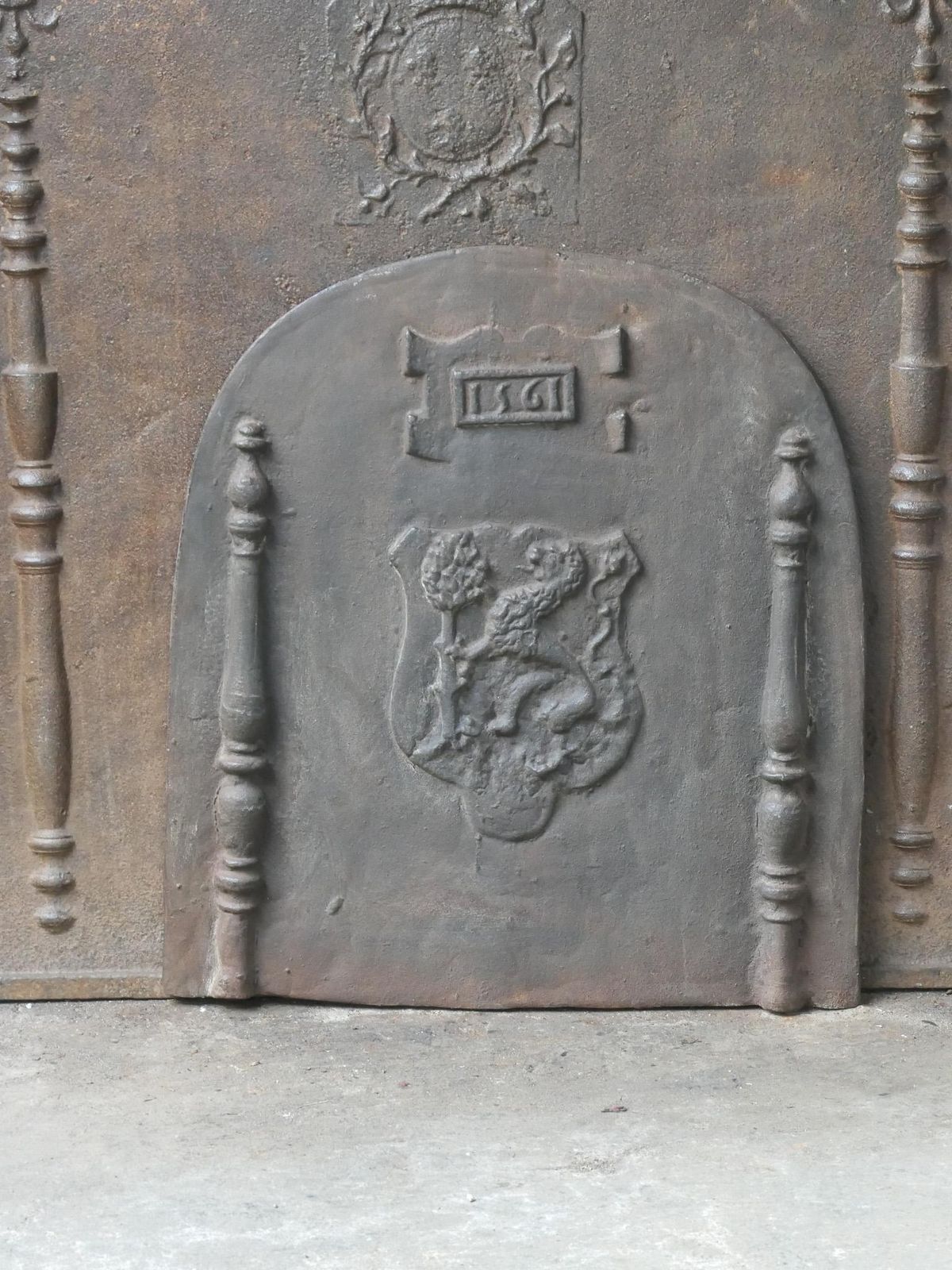 French Louis XIV Style 'Coat Of Arms' Fireback / Backsplash, 20th Century photo for sale