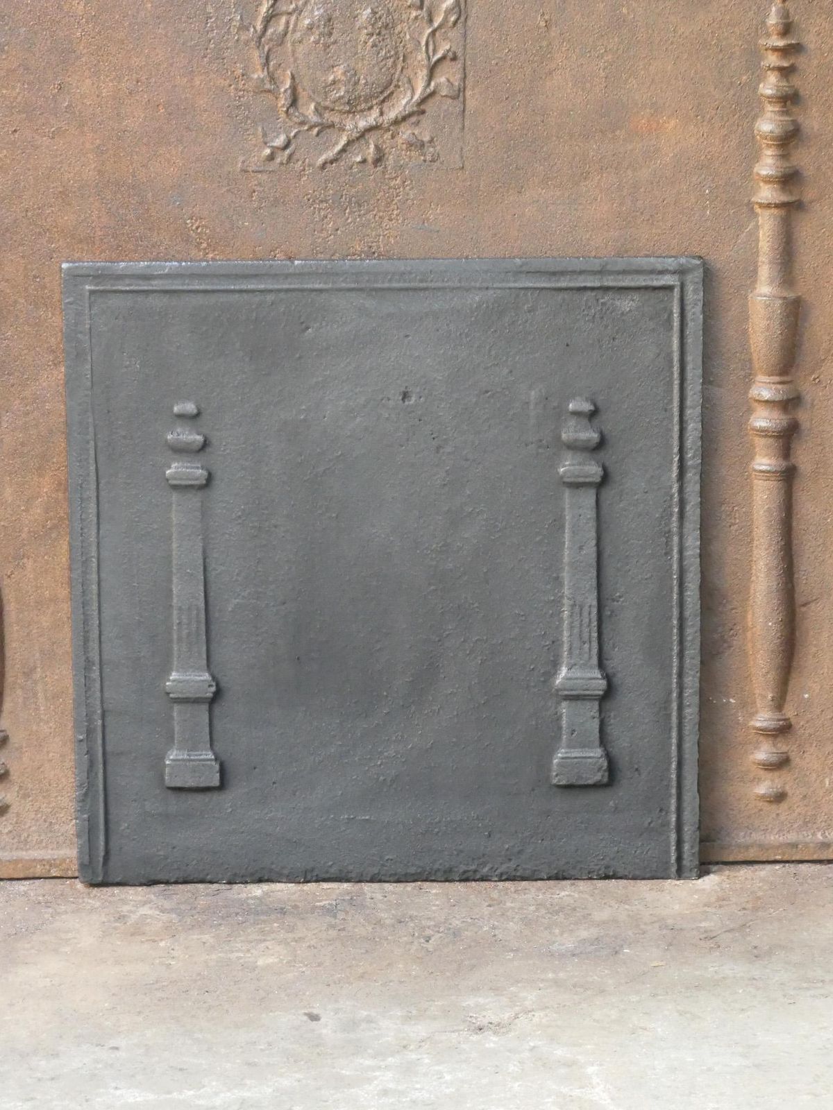 Antique French 'Pillars Of Freedom' Fireback / Backsplash, 18th   19th C. photo furniture