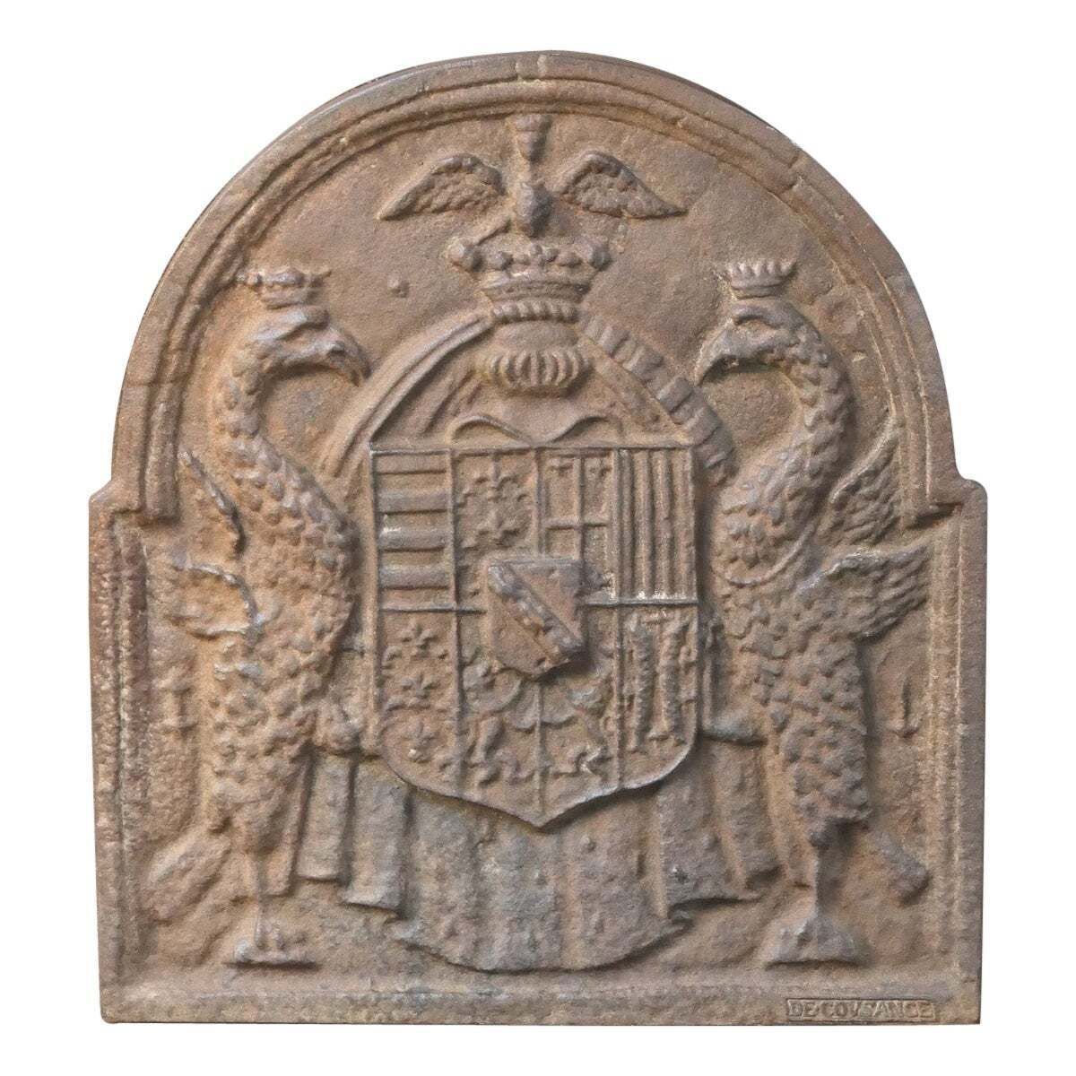 French Renaissance Style 'Coat Of Arms' Fireback / Backsplash, 20th Century