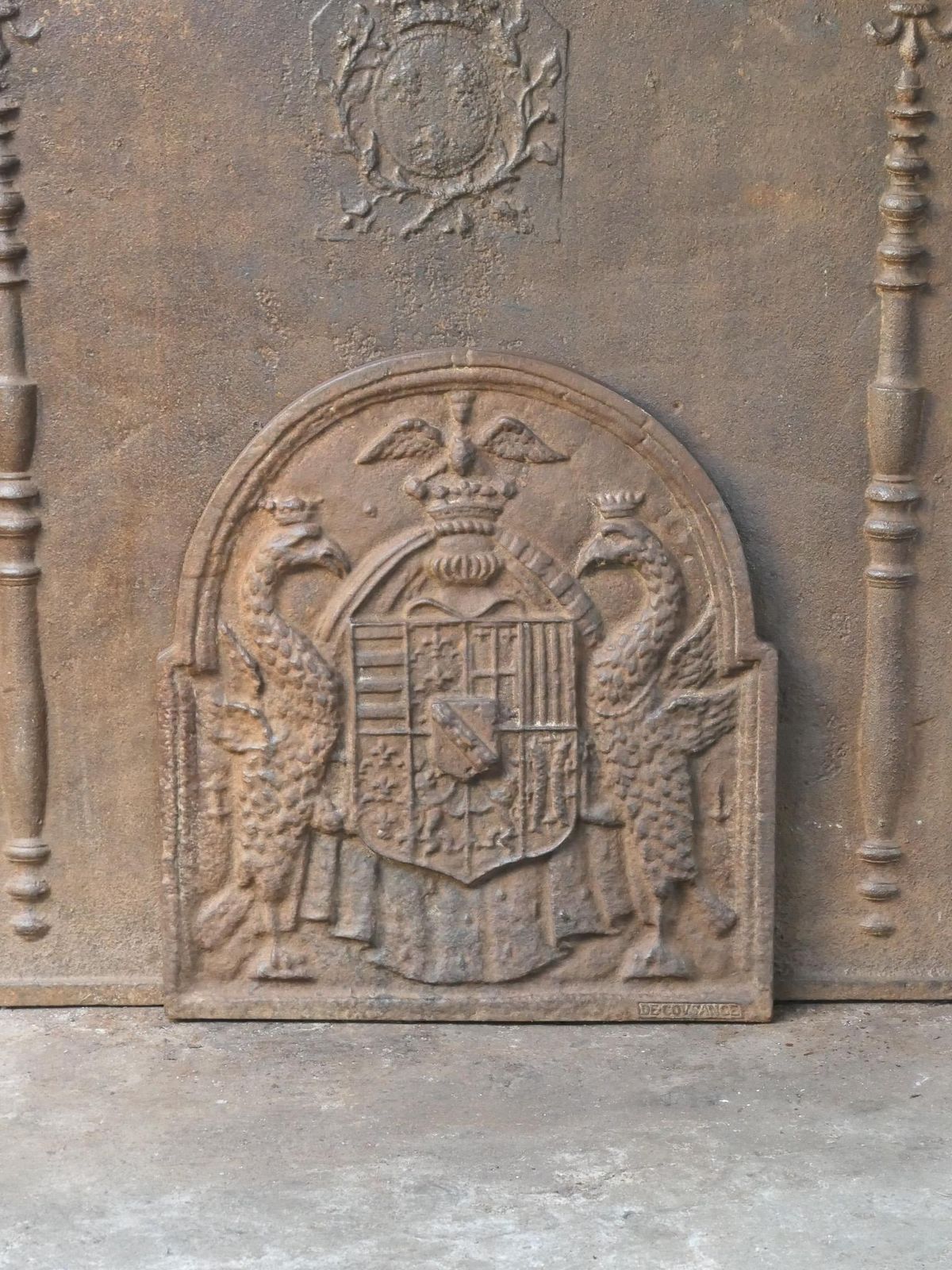 French Renaissance Style 'Coat Of Arms' Fireback / Backsplash, 20th Century photo furniture