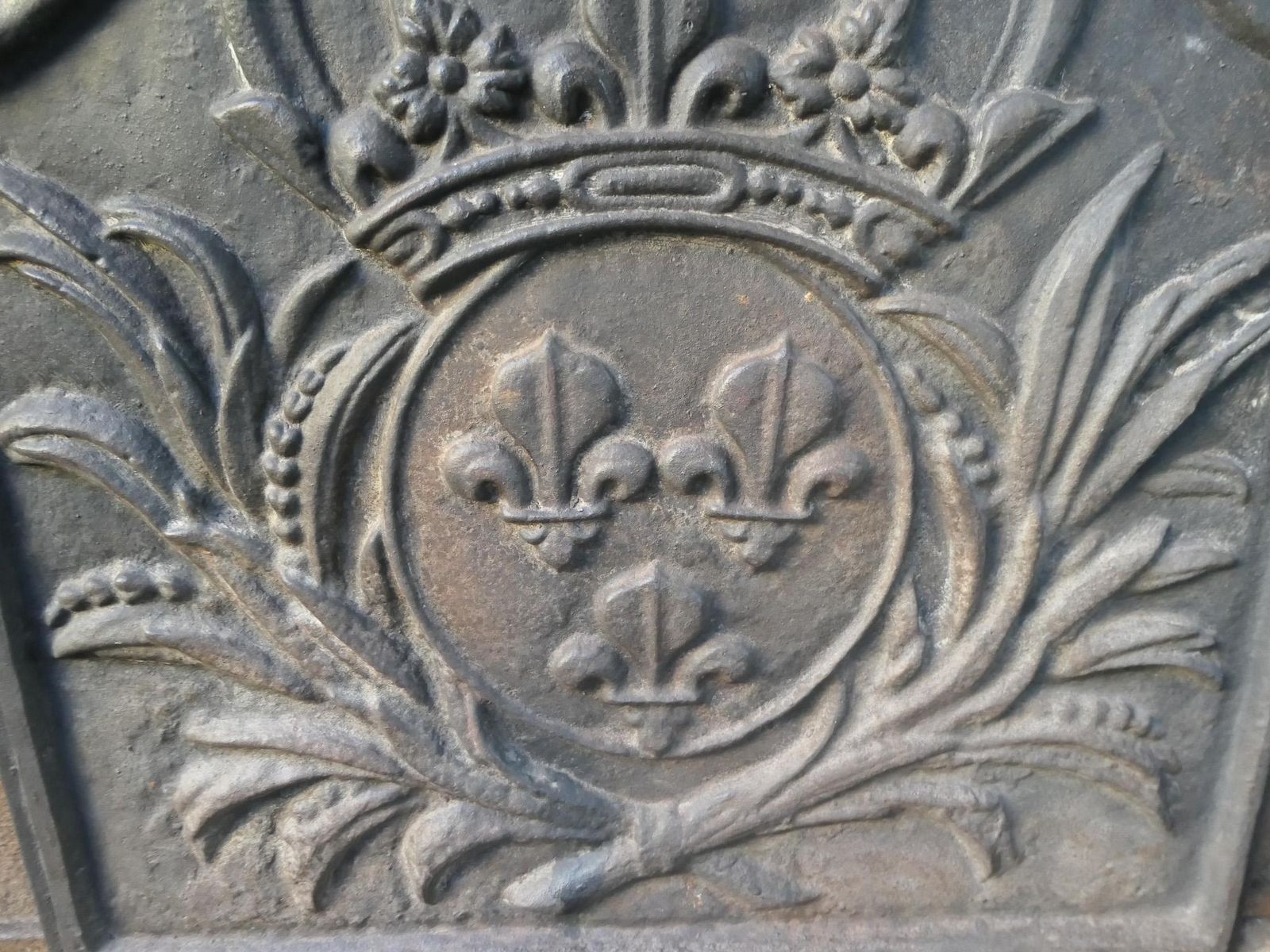 photo furniture French Napoleon III Style 'Arms Of France' Fireback / Backsplash, 20th Century