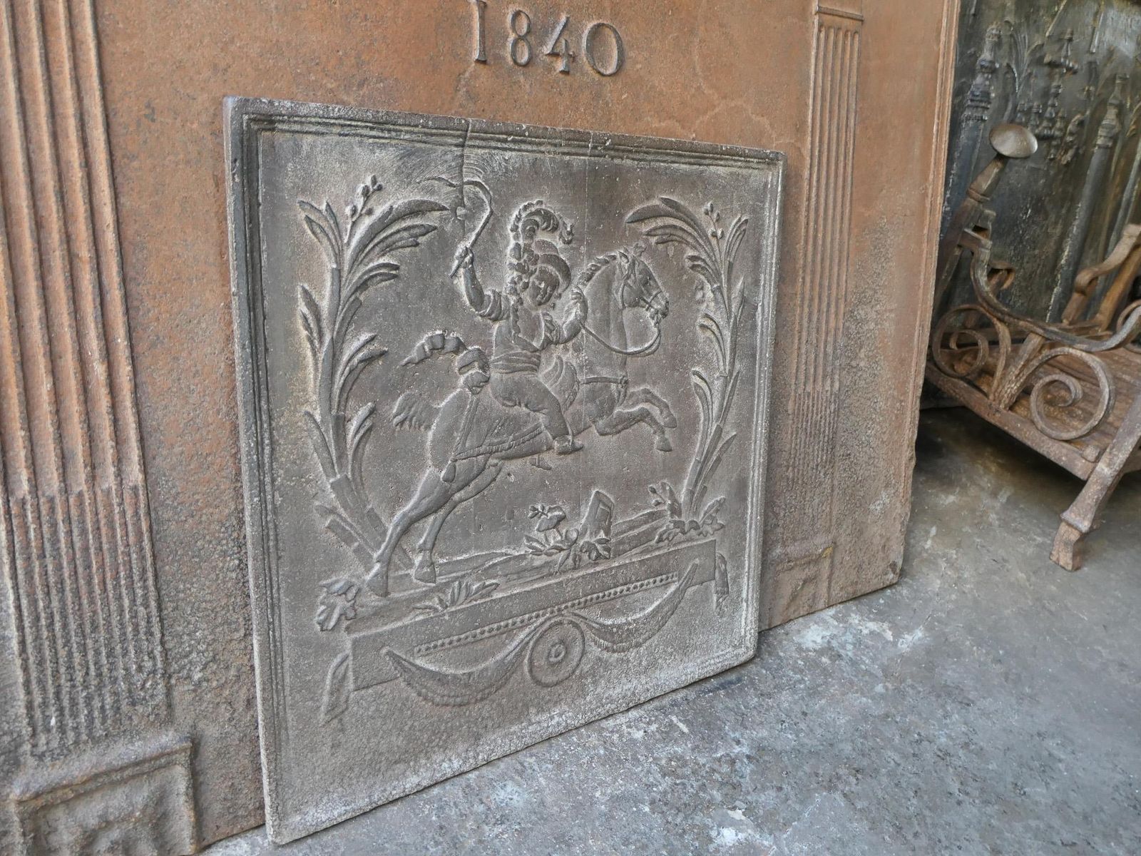 Home Fixtures 19th Century French Napoleon III 'Apollo With Horse' Fireback / Backsplash photo