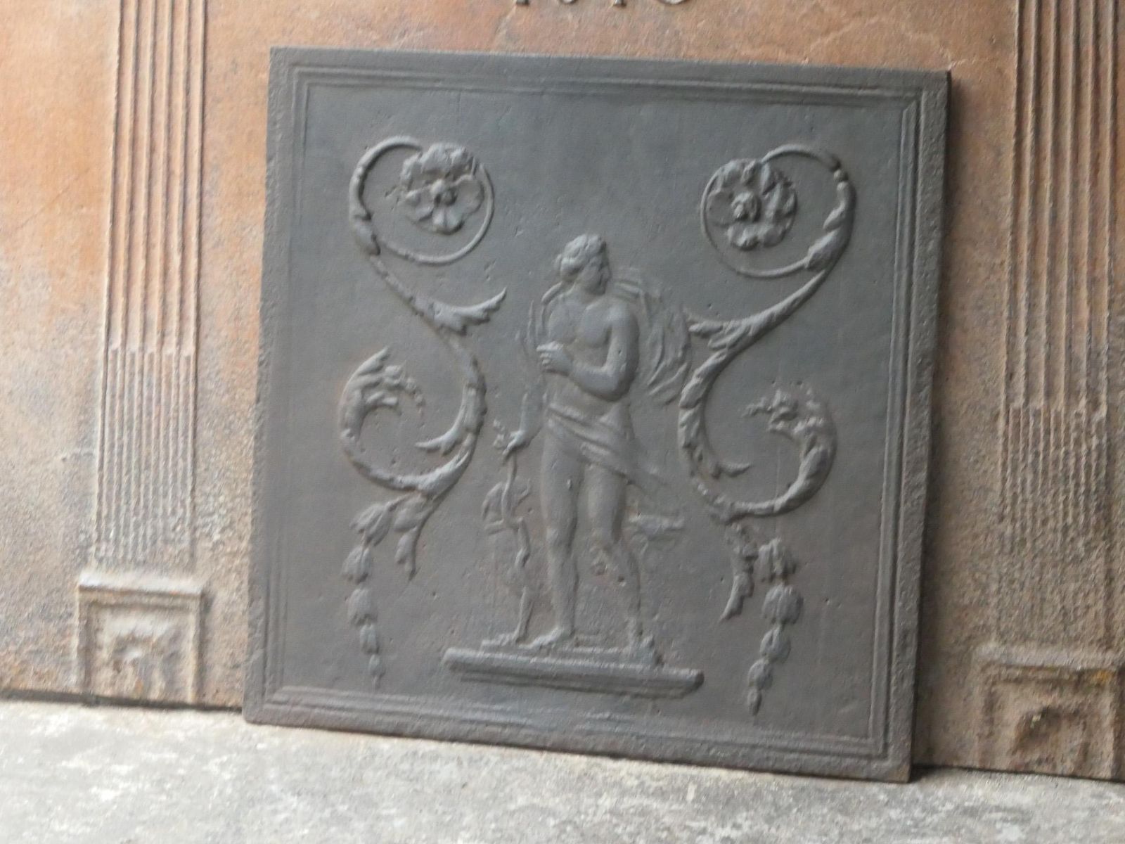 French Neoclassical 'Diana' Fireback / Backsplash, 18th 19th Century photo 422.0