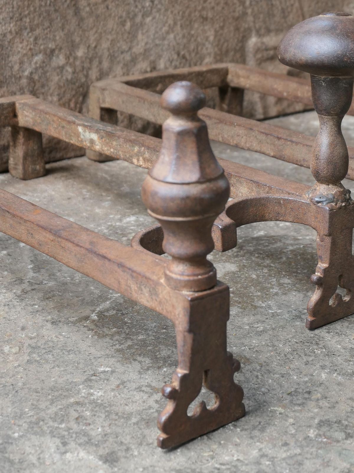 photo for sale French Louis XV Period Fireplace Grate Or Fire Basket, 18th Century