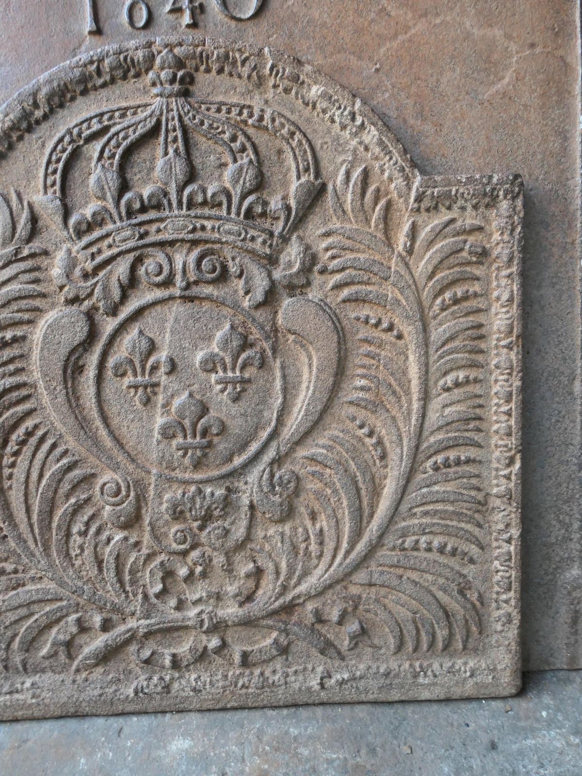 photo for sale 18th Century French Louis XV 'Arms Of France' Fireback / Backsplash