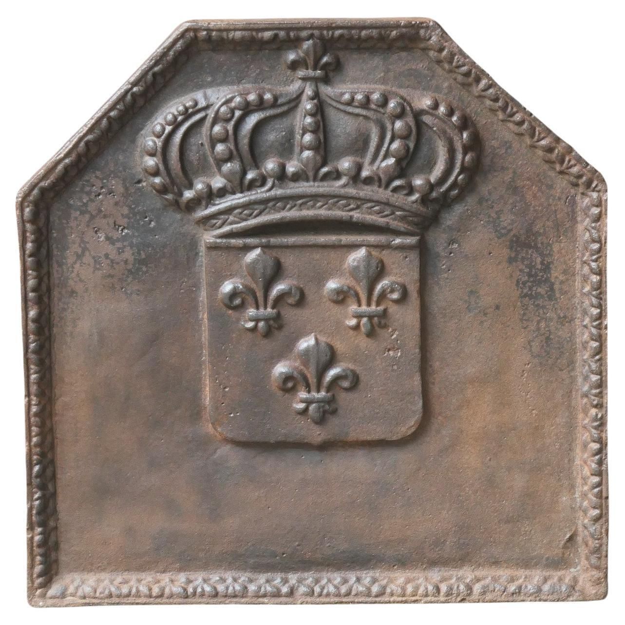 18th Century French Louis XV 'Arms Of France' Fireback / Backsplash