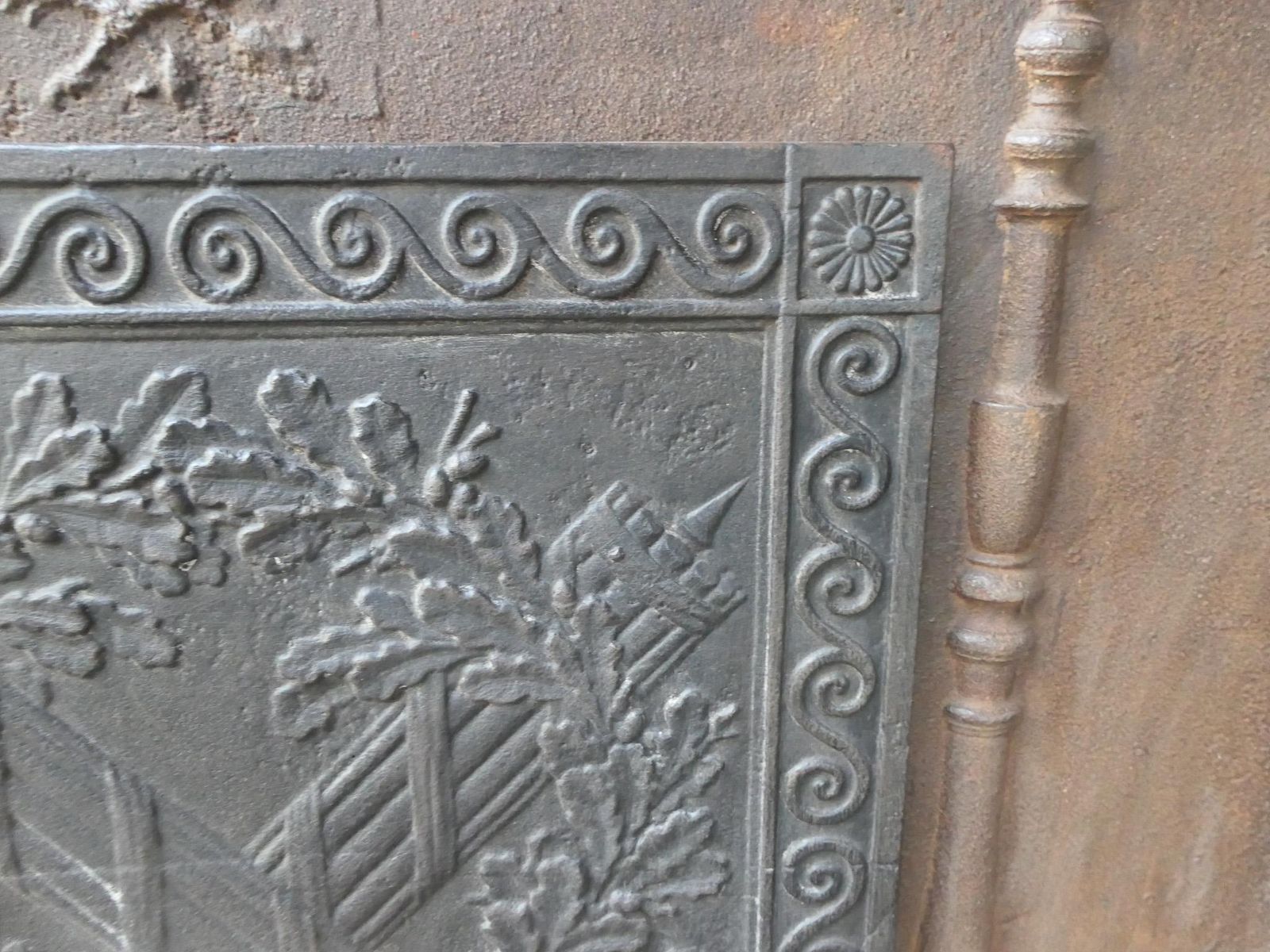 French Neoclassical 'Fasces' Fireback / Backsplash, 18th 19th Century photo 491.0