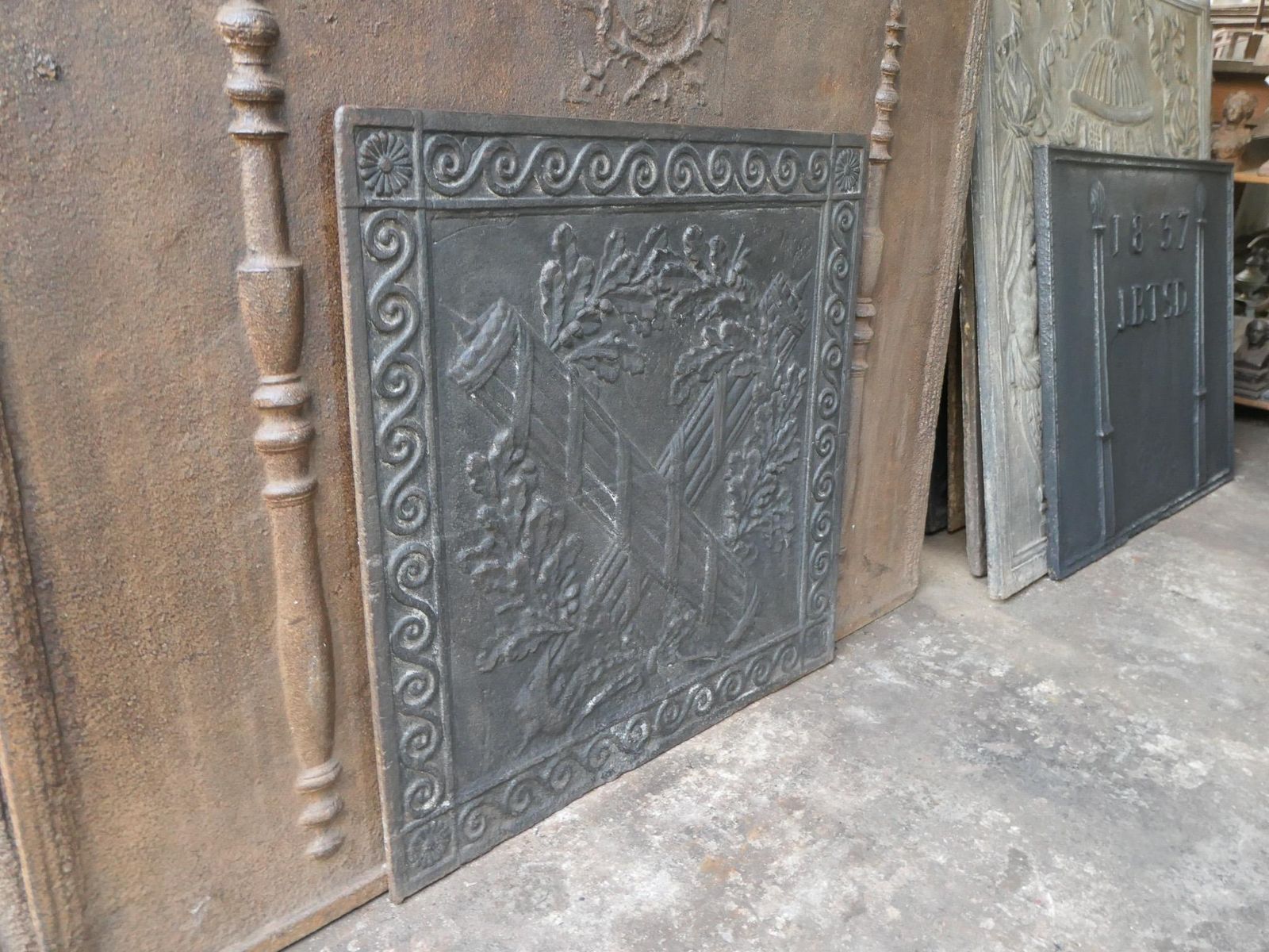 photo furniture French Neoclassical 'Fasces' Fireback / Backsplash, 18th 19th Century
