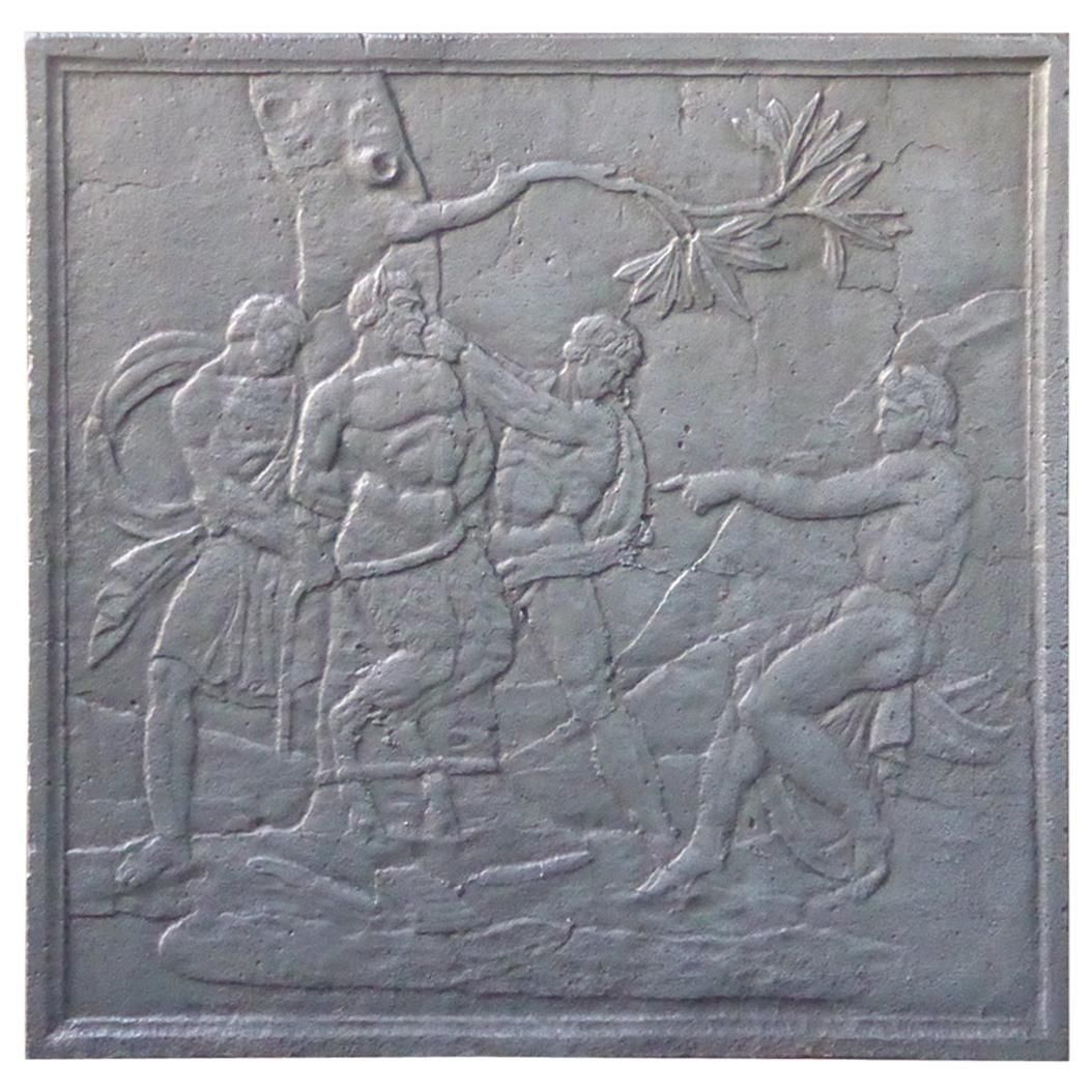 French 'Apollo And Satyr Marsyas' Fireback / Backsplash, 18th 19th Century