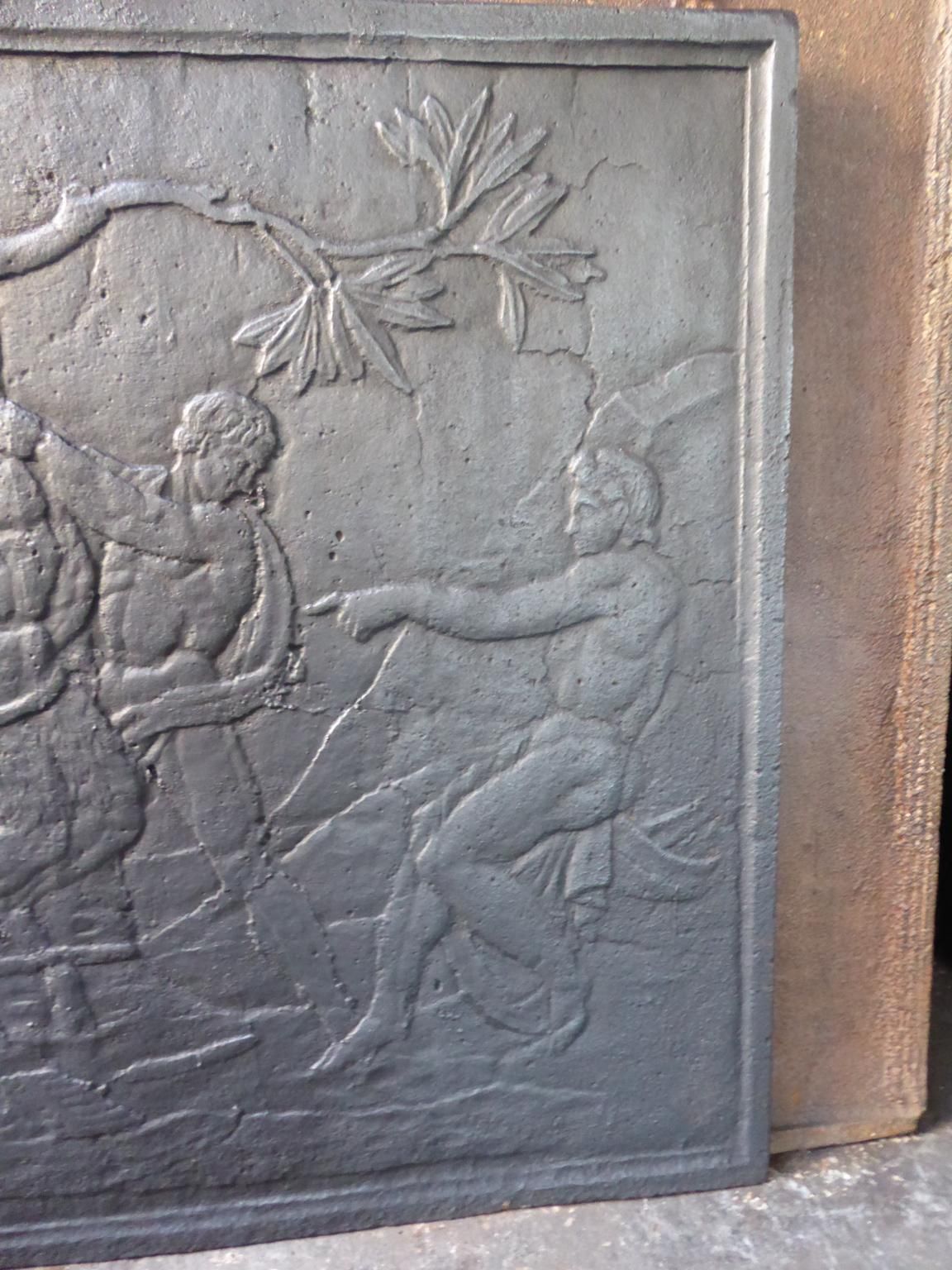 French 'Apollo And Satyr Marsyas' Fireback / Backsplash, 18th 19th Century photo Home Fixtures