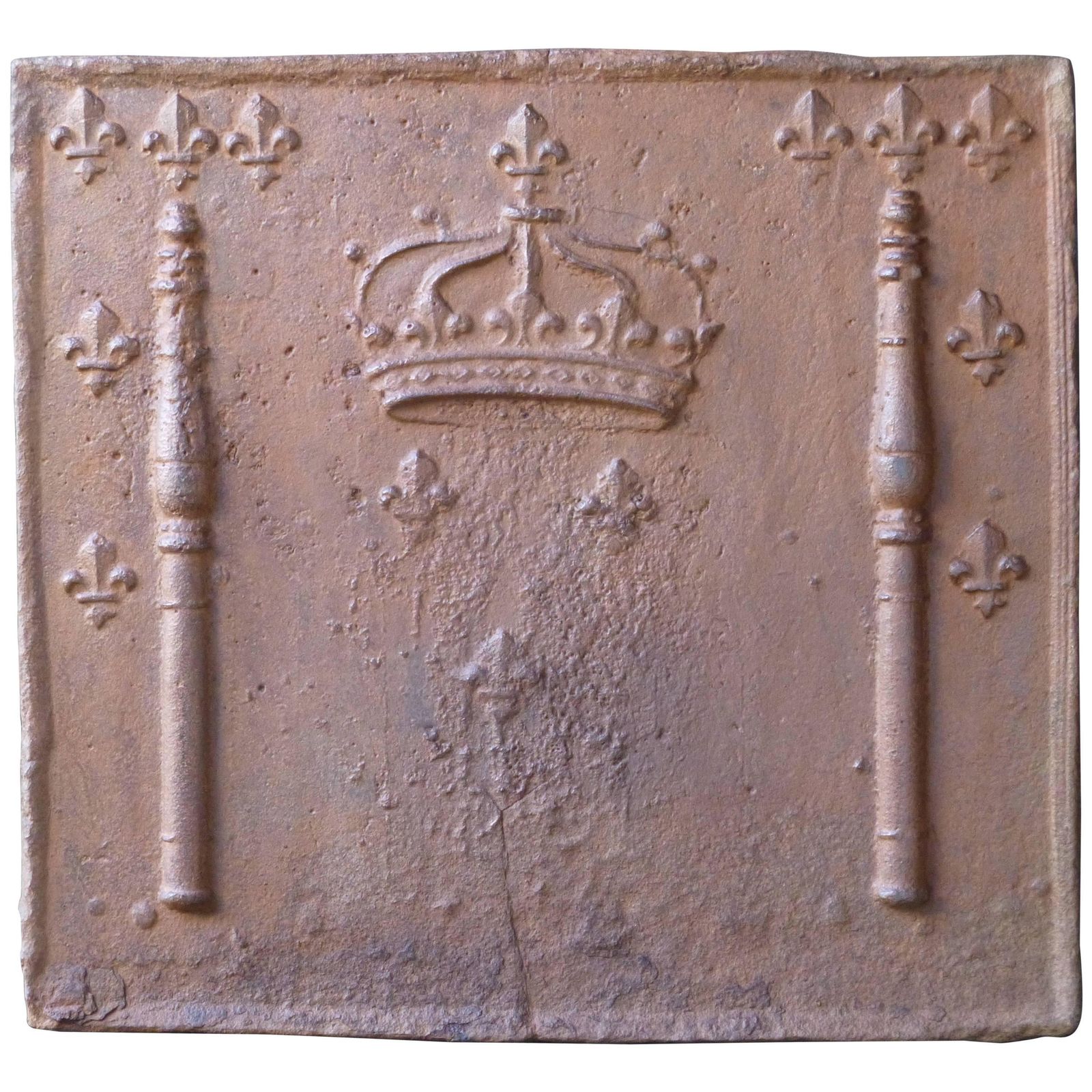 18th Century French Arms Of France Fireback / Backsplash