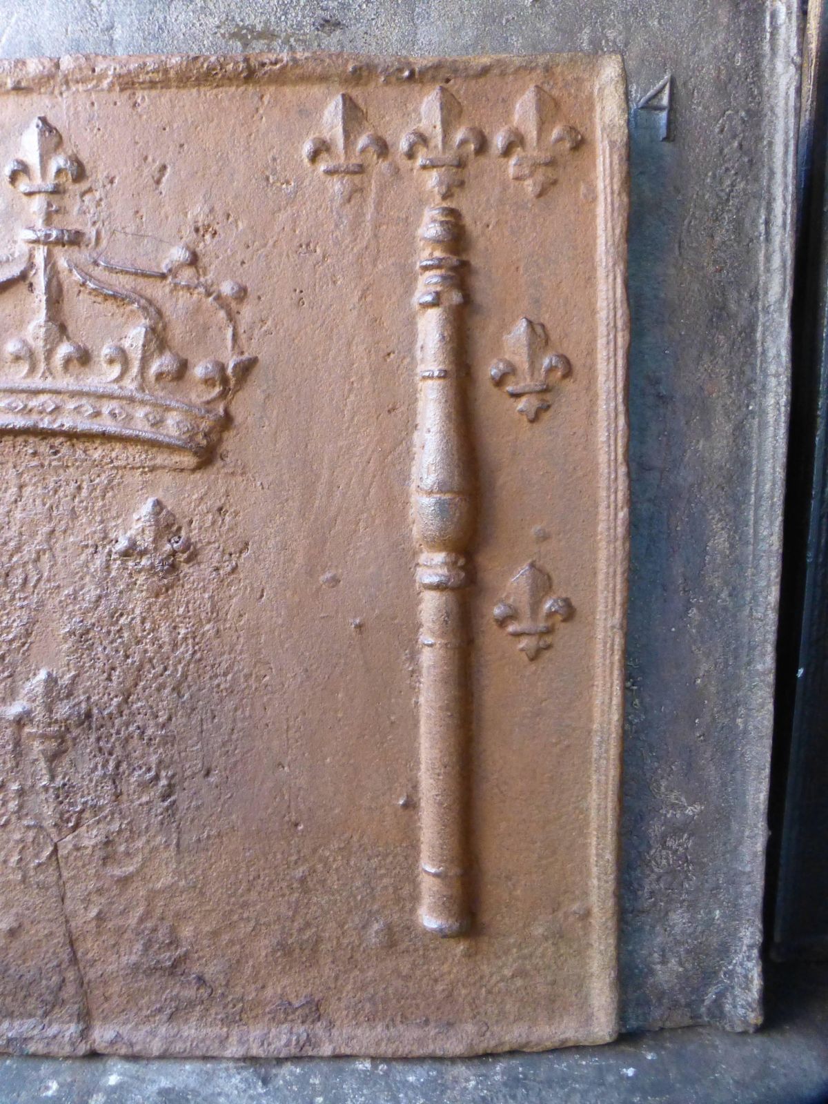 18th Century French Arms Of France Fireback / Backsplash photo for sale