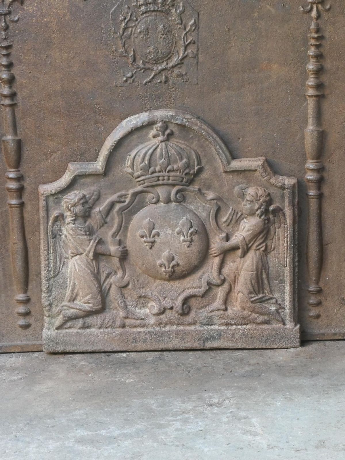 17th   18th Century French Louis XIV 'Arms Of France' Fireback / Backsplash photo furniture