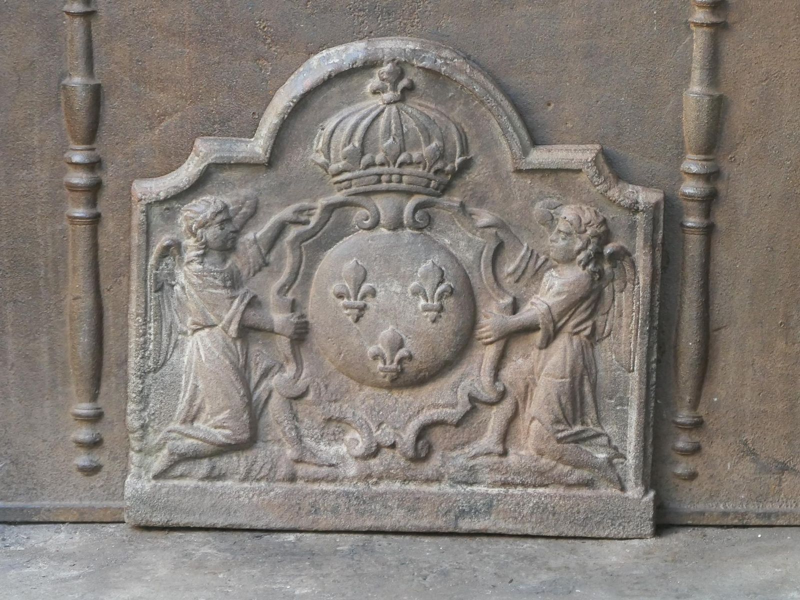 17th   18th Century French Louis XIV 'Arms Of France' Fireback / Backsplash photo Home Fixtures