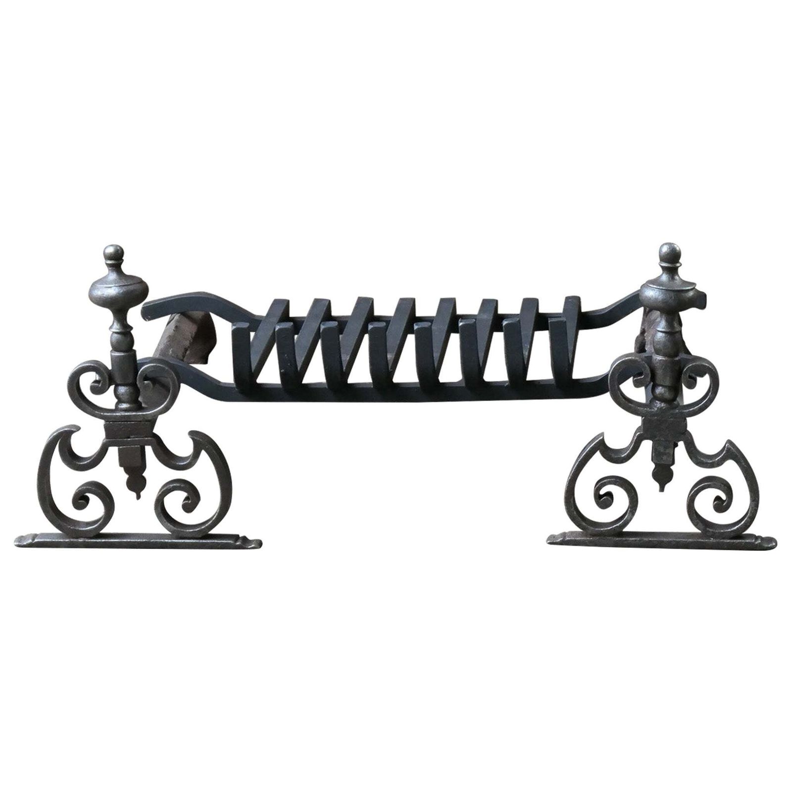French Louis XV Period Fireplace Grate Or Fire Basket, 18th Century