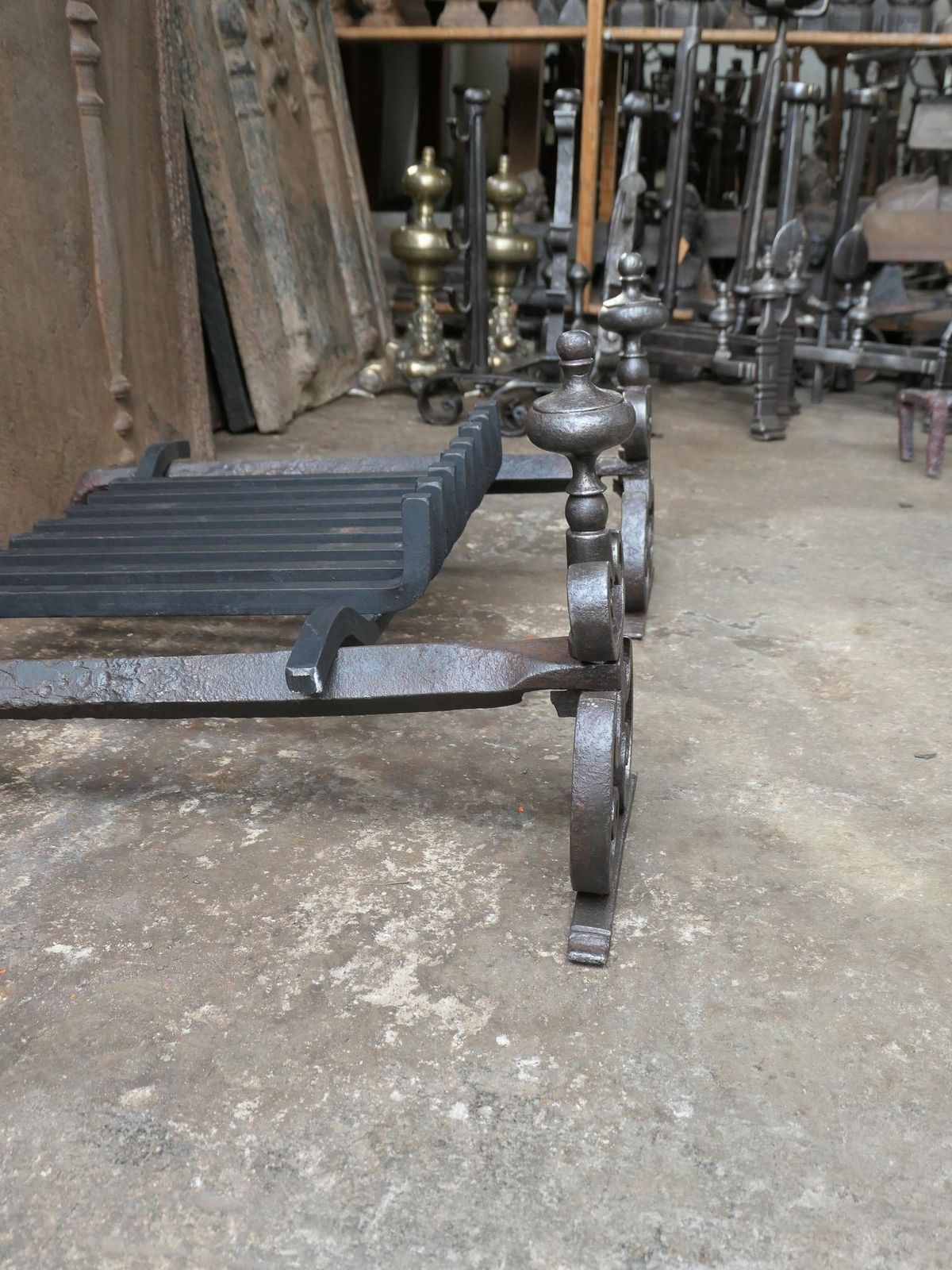 photo buy French Louis XV Period Fireplace Grate Or Fire Basket, 18th Century