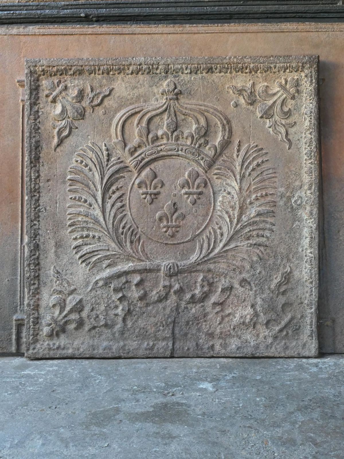 17th 18th Century French Louis XIV 'Arms Of France' Fireback / Backsplash photo Home Fixtures