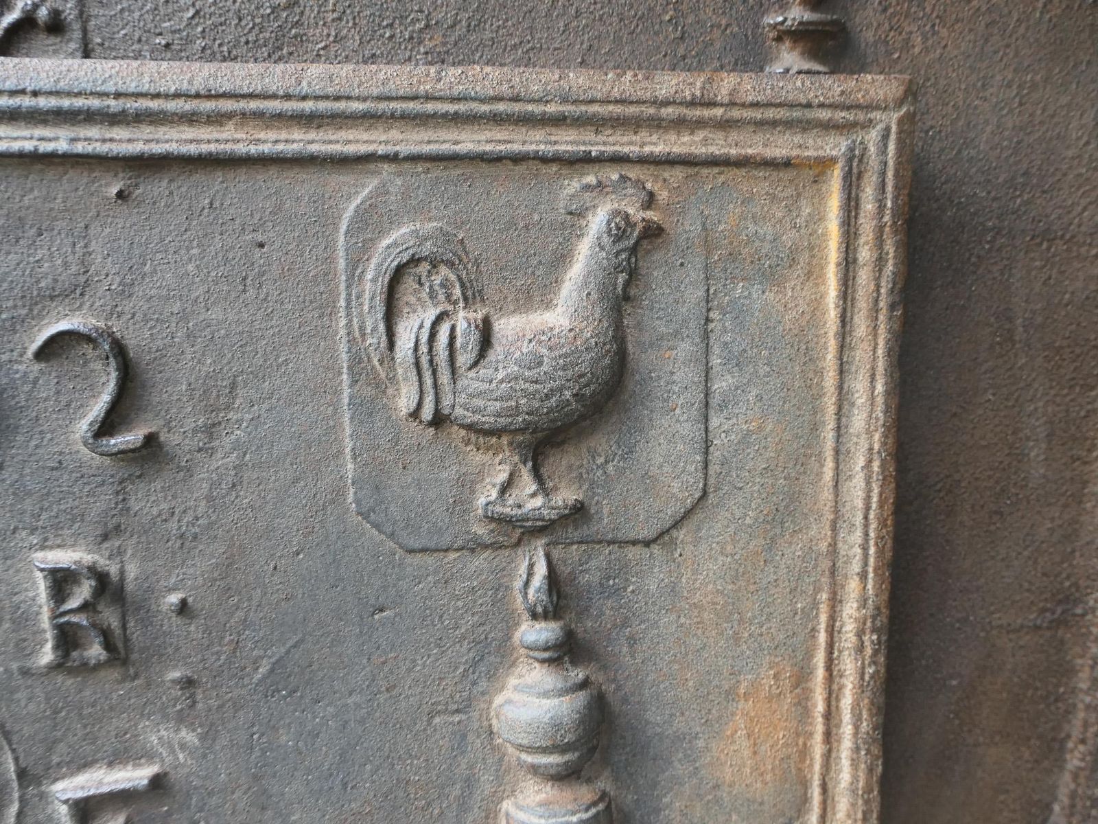 Antique French 'Marriage' Fireback / Backsplash, 19th Century photo buy
