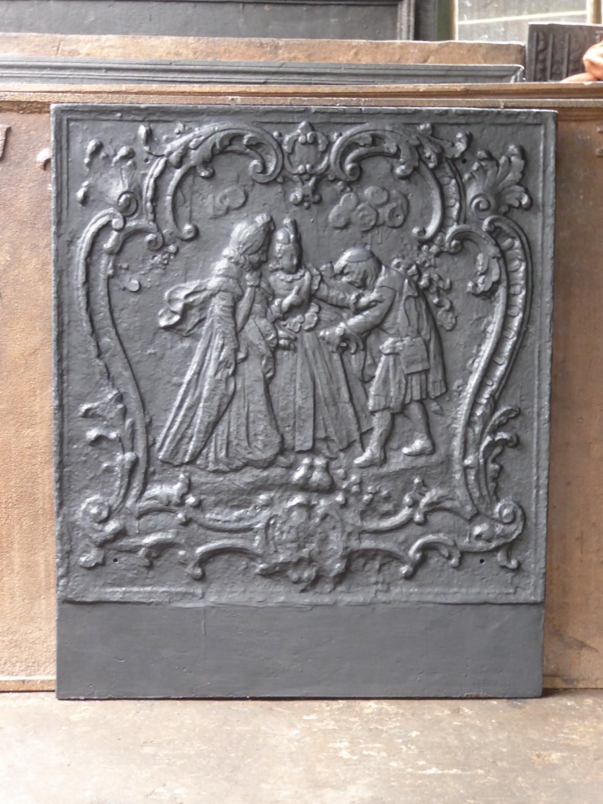 Tall 18th Century French Louis XV Period Fireback / Backsplash photo furniture