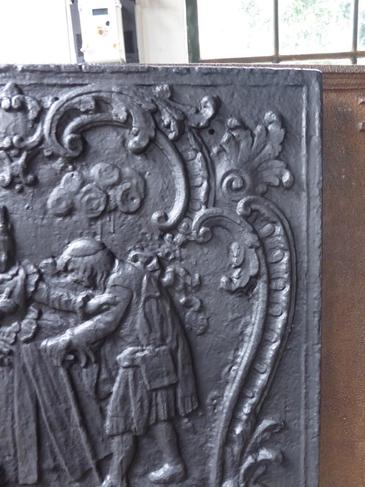Tall 18th Century French Louis XV Period Fireback / Backsplash photo vinterior