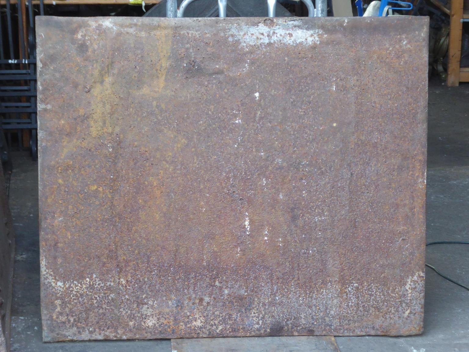 Home Fixtures 18th Century French Fireback / Backsplash 'Pillars With Medieval Ihs Monogram' photo