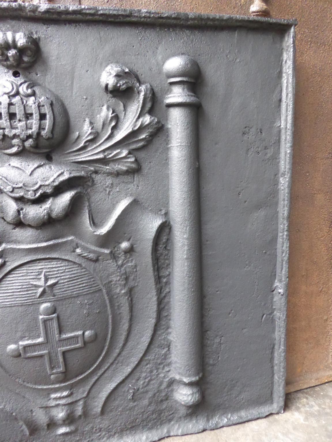 French Louis XIV 'Coat Of Arms' Fireback / Backsplash, 17th 18th Century photo buy