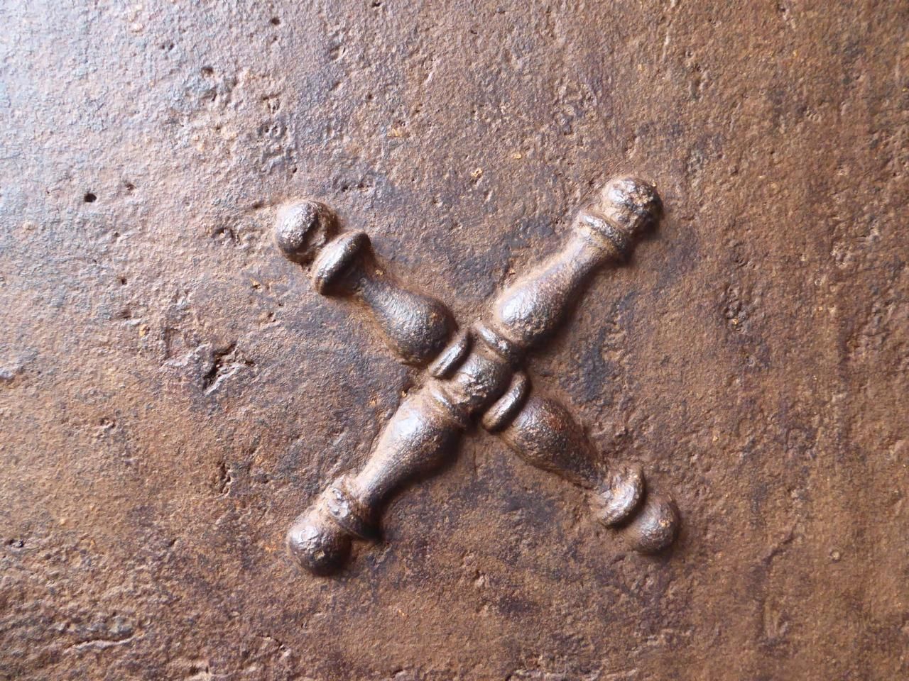 Louis XIV 'Saint Andrew's Cross' Fireback / Backsplash, 18th Century French photo for sale