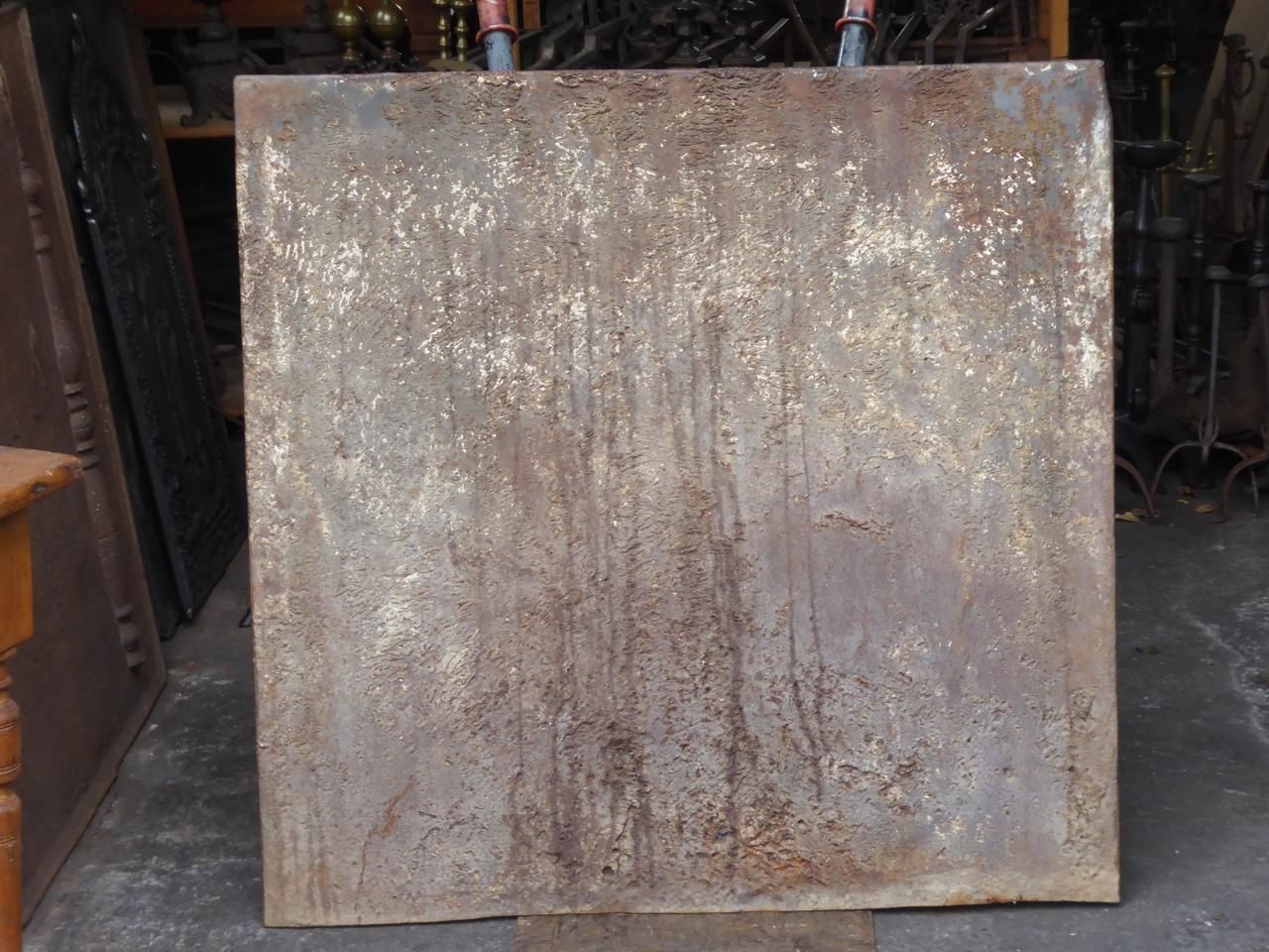 photo furniture Louis XIV 'Saint Andrew's Cross' Fireback / Backsplash, 18th Century French