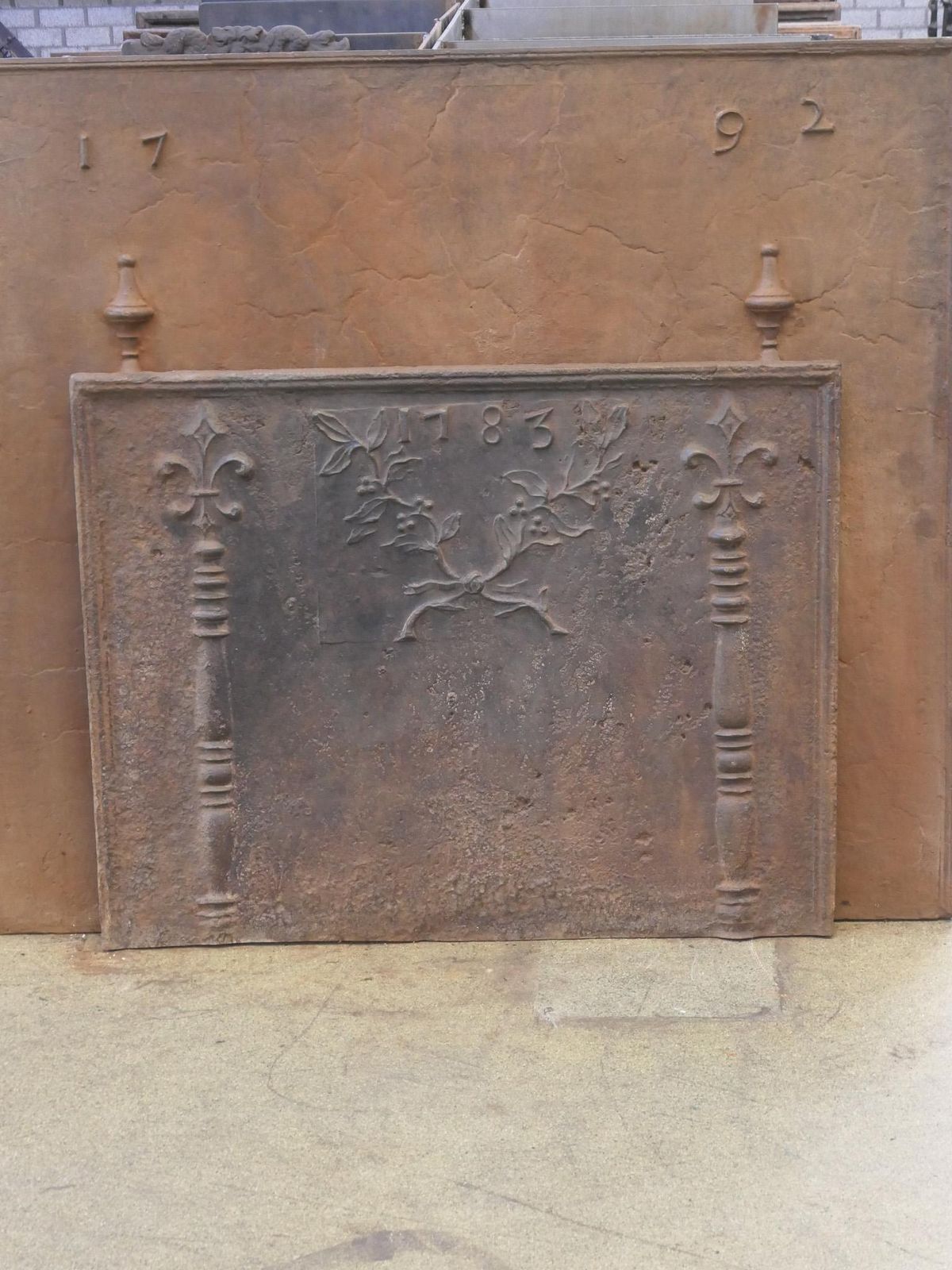 18th Century French Louis XV 'Pillars Of Hercules'  Fireback / Backsplash photo for sale