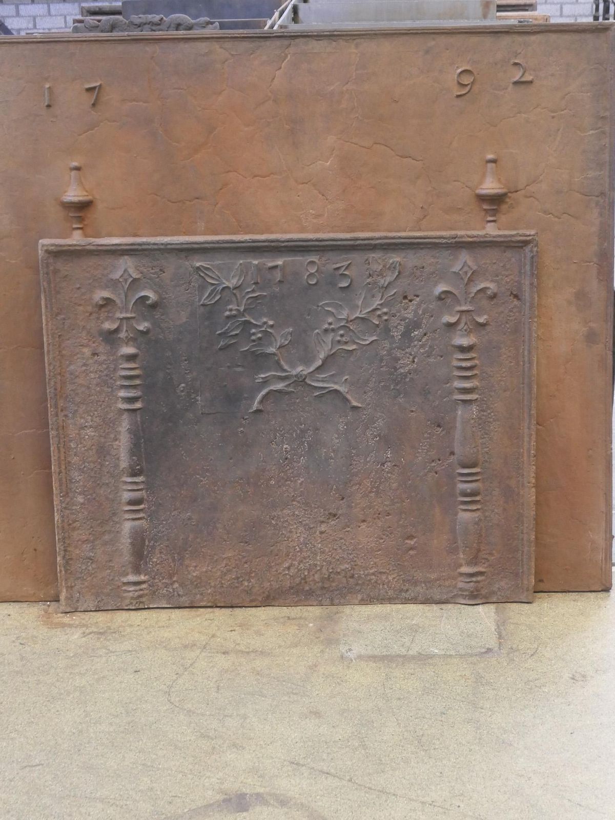 18th Century French Louis XV 'Pillars Of Hercules'  Fireback / Backsplash photo Home Fixtures
