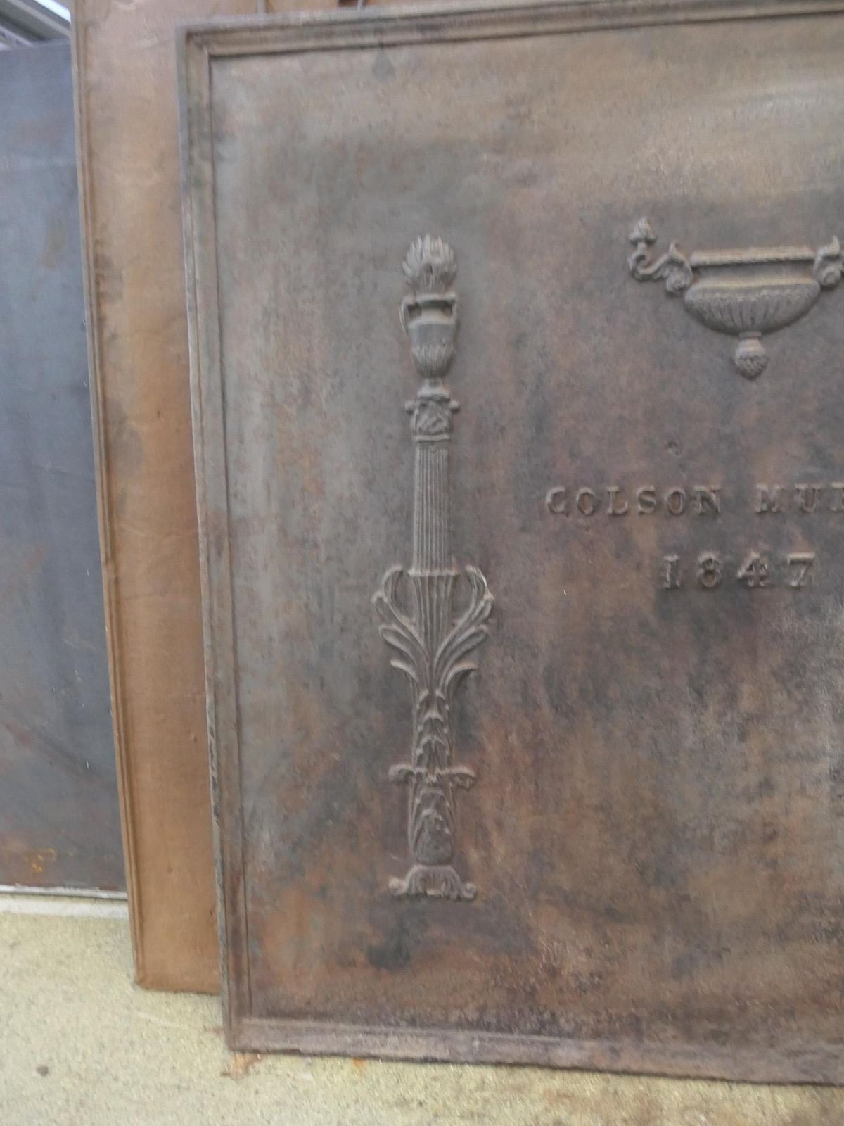 1600.0 Antique French Neoclassical Fireback / Backsplash, 18th   19th Century photo