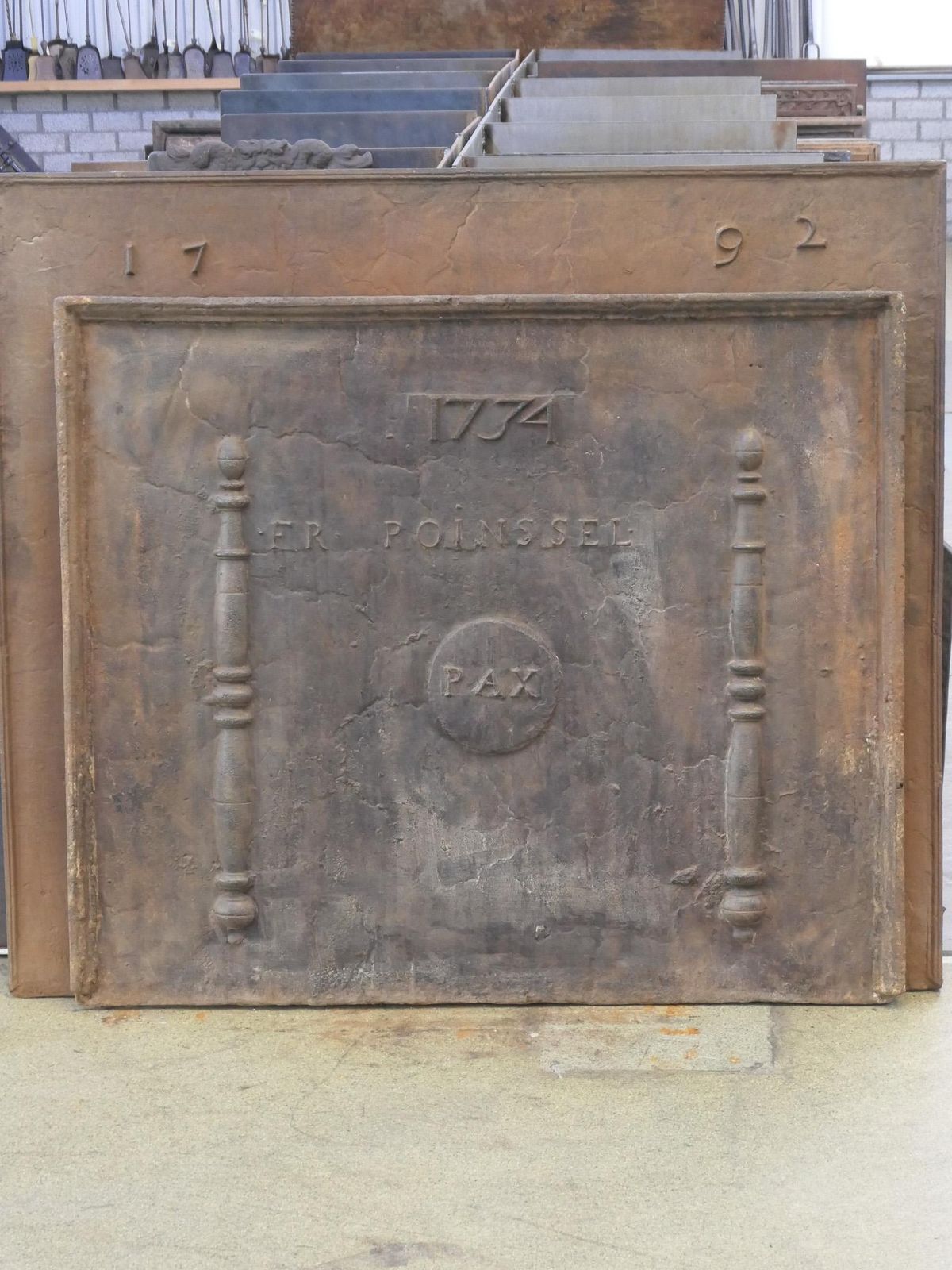 18th Century French Louis XIV 'Allegory Of Peace' Fireback / Backsplash photo furniture