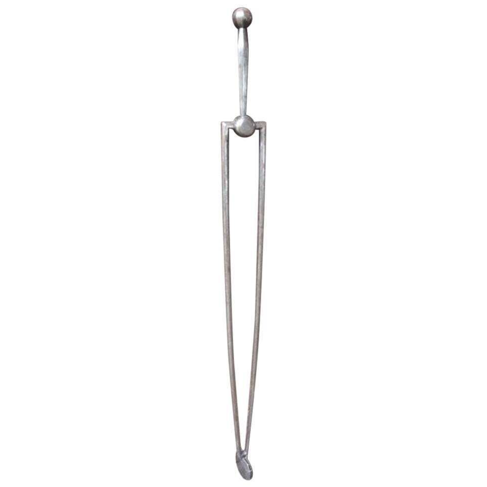 19th Century English Fireplace Tongs