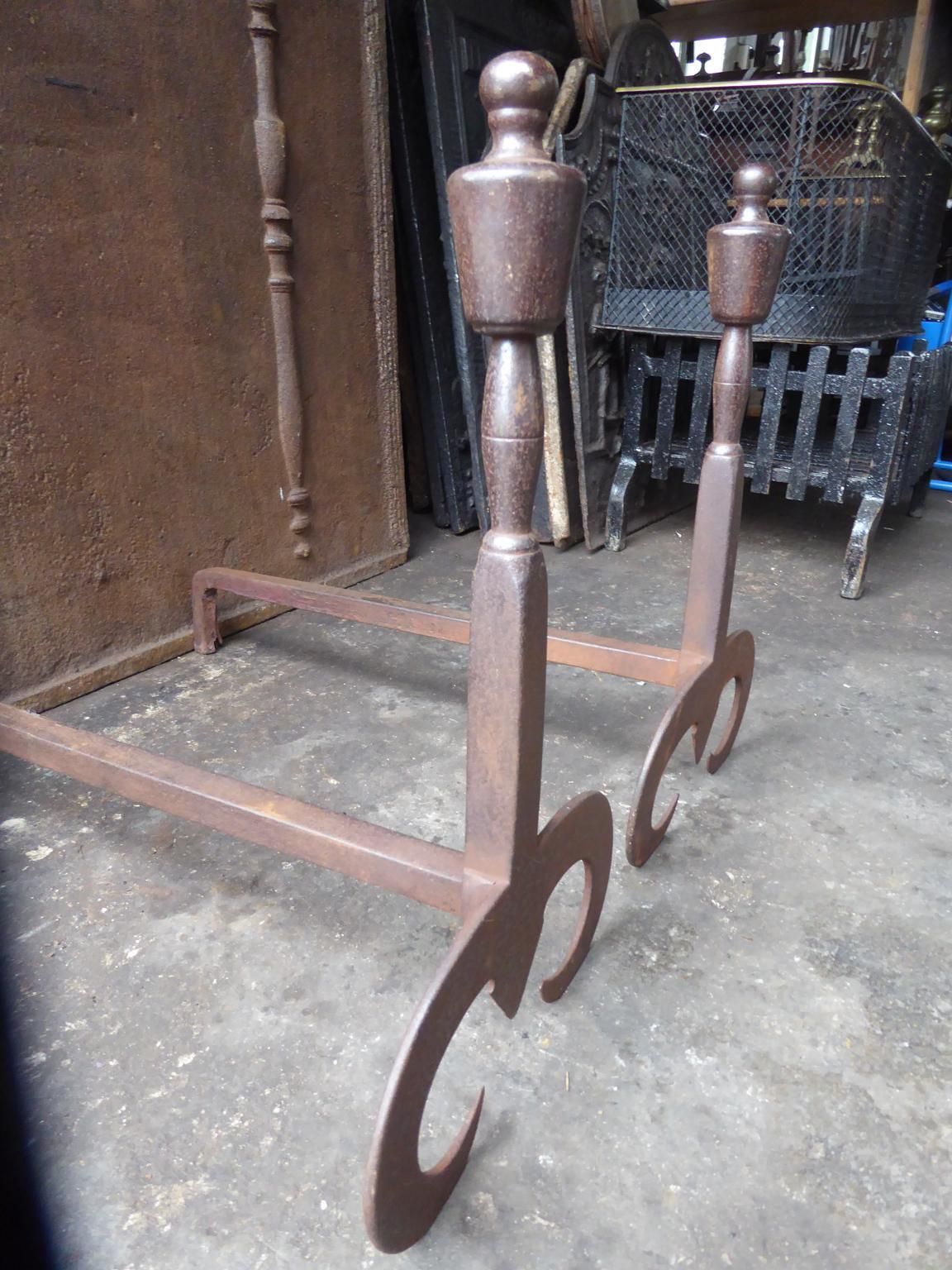 English Modernist Firedogs Or Andirons photo vinterior