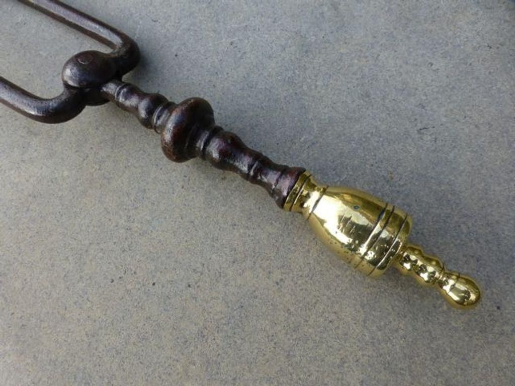 Early 19th Century Dutch Fire Tongs photo 235.0