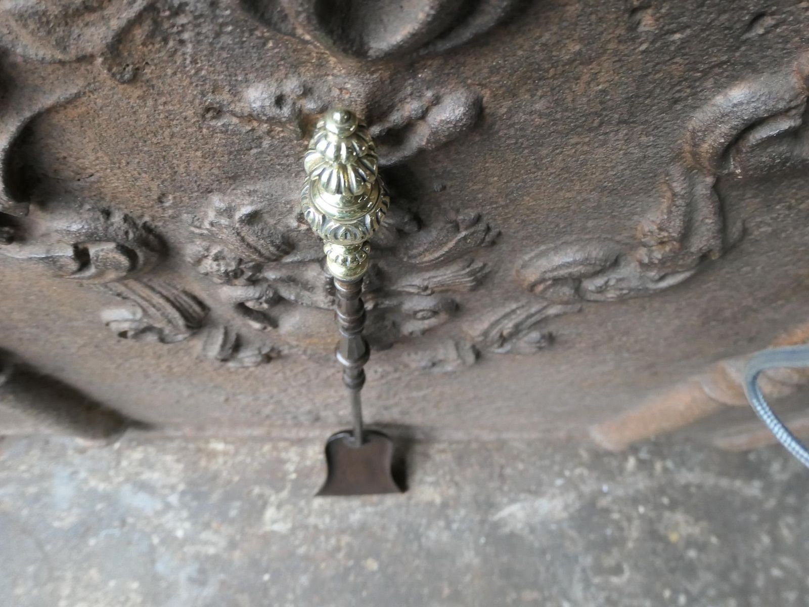 Antique French Napoleon III Fireplace Shovel Or Fire Shovel photo vintage