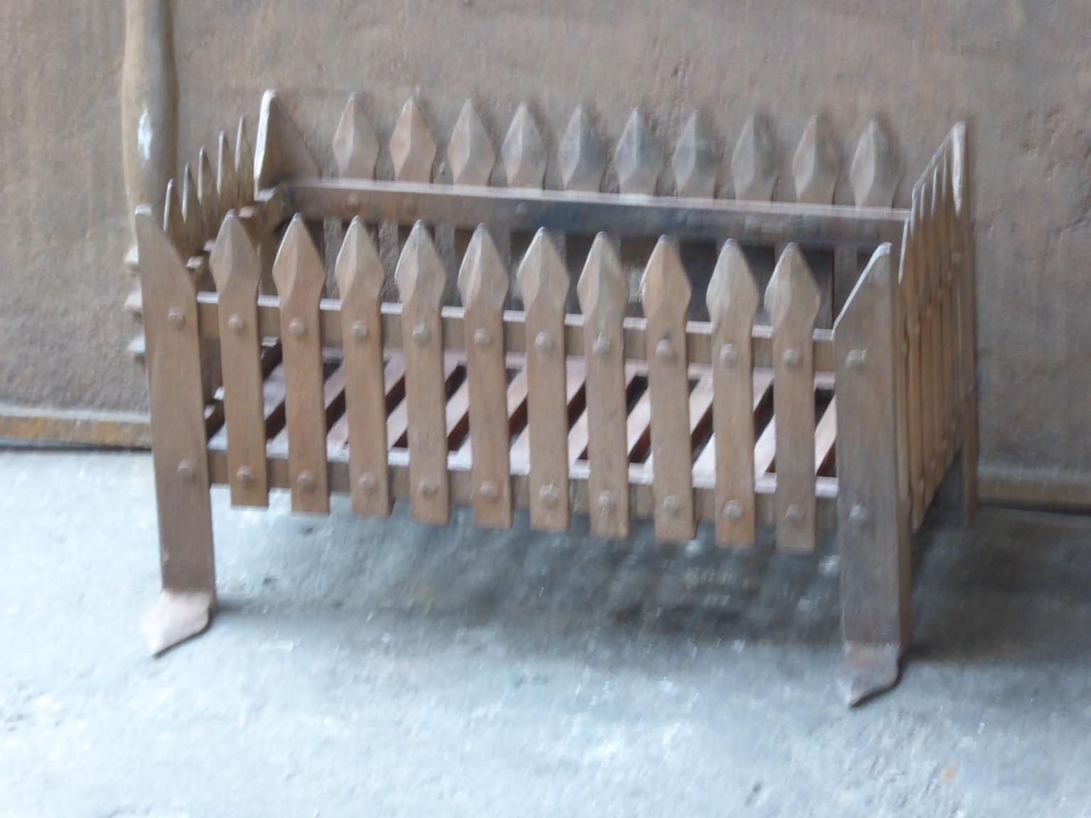 English Neo Gothic Style Fireplace Grate, Fire Grate photo furniture