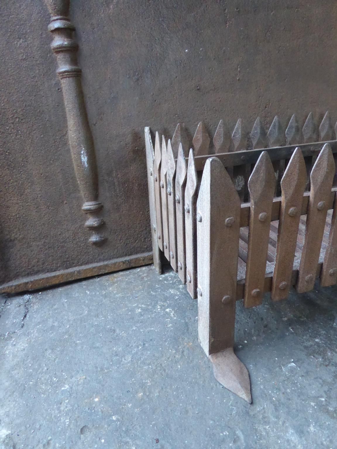 English Neo Gothic Style Fireplace Grate, Fire Grate photo 405.0
