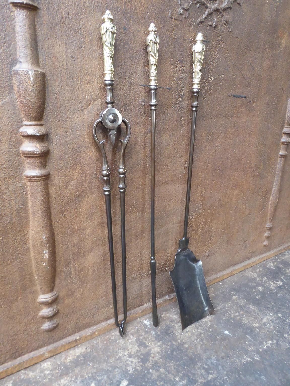 19th Century English Victorian Fireplace Tool Set Or Companion Set photo Home Fixtures