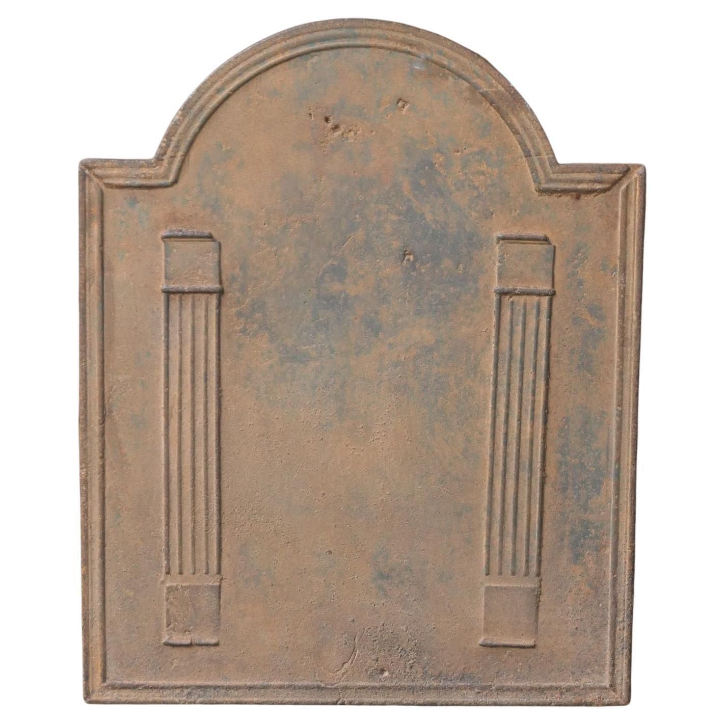 French 'Pillars Of Freedom' Fireback / Backsplash, 18th   19th C