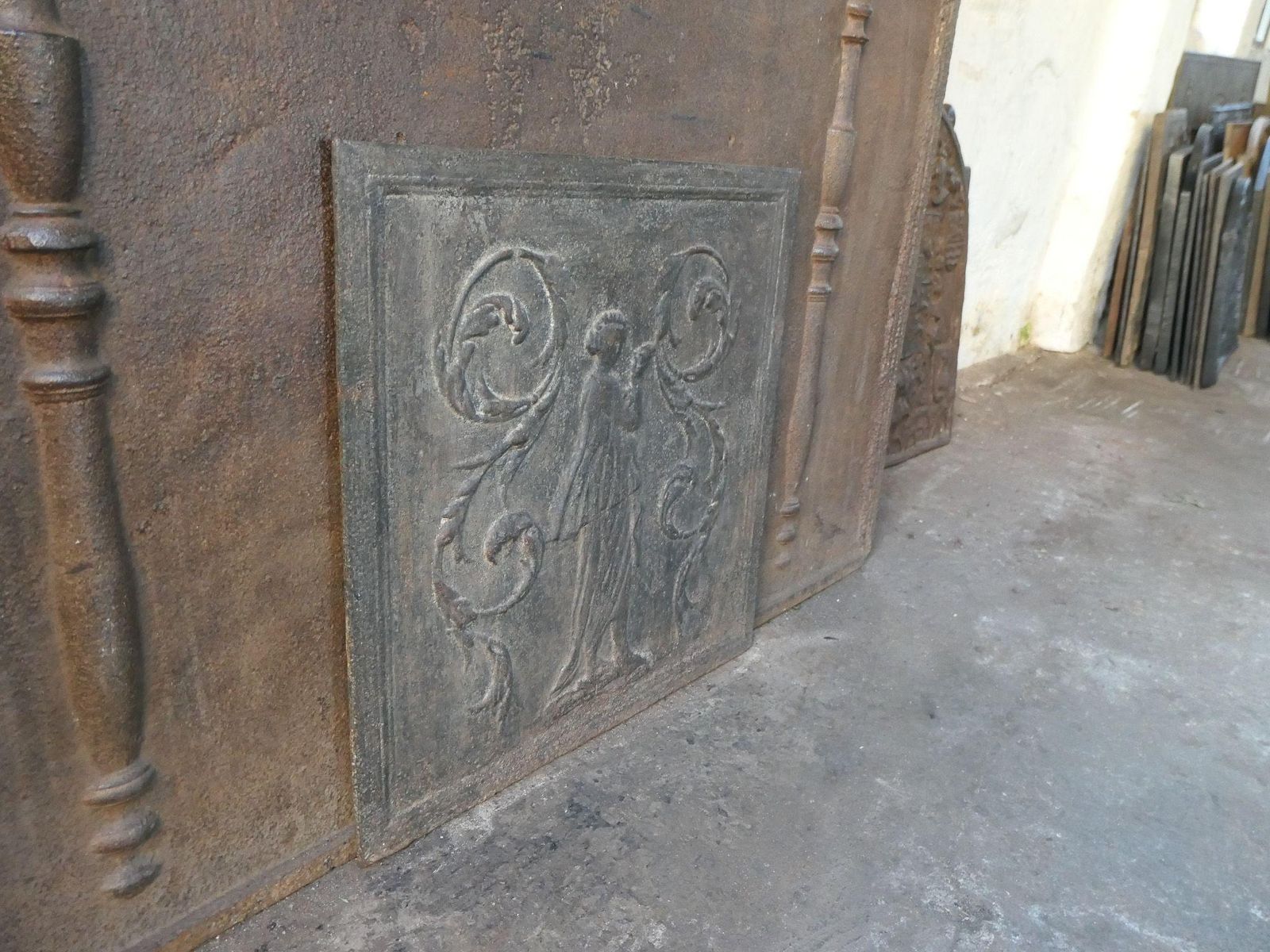photo for sale French Neoclassical Period 'Lady' Fireback / Backsplash, 19th Century