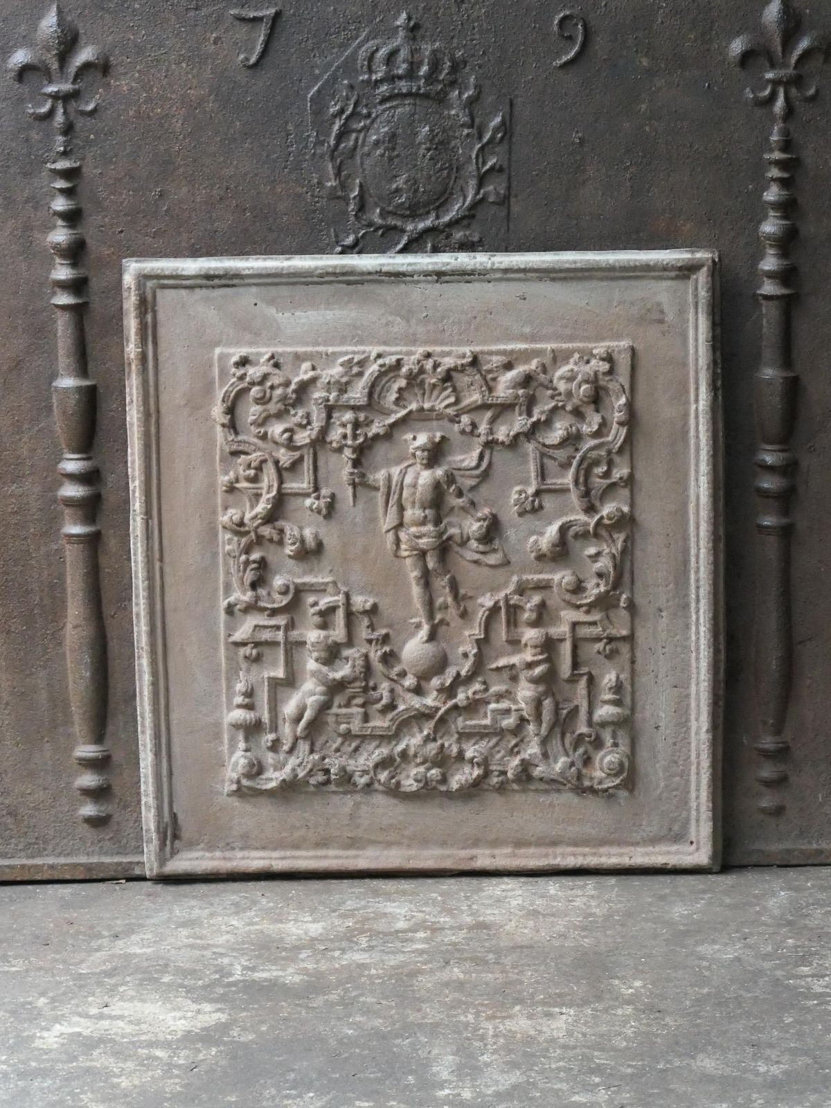 20th Century German 'Mercury' Fireback / Backsplash. Victorian Style. photo furniture