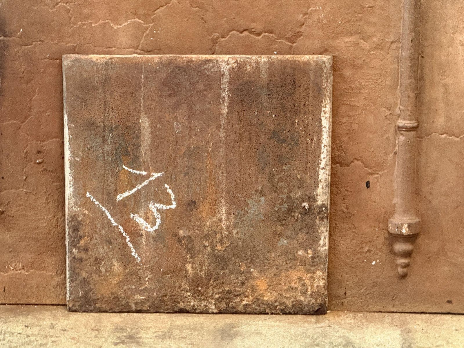 photo for sale French 'Pillars Of Freedom' Fireback / Backsplash, Early 19th Century