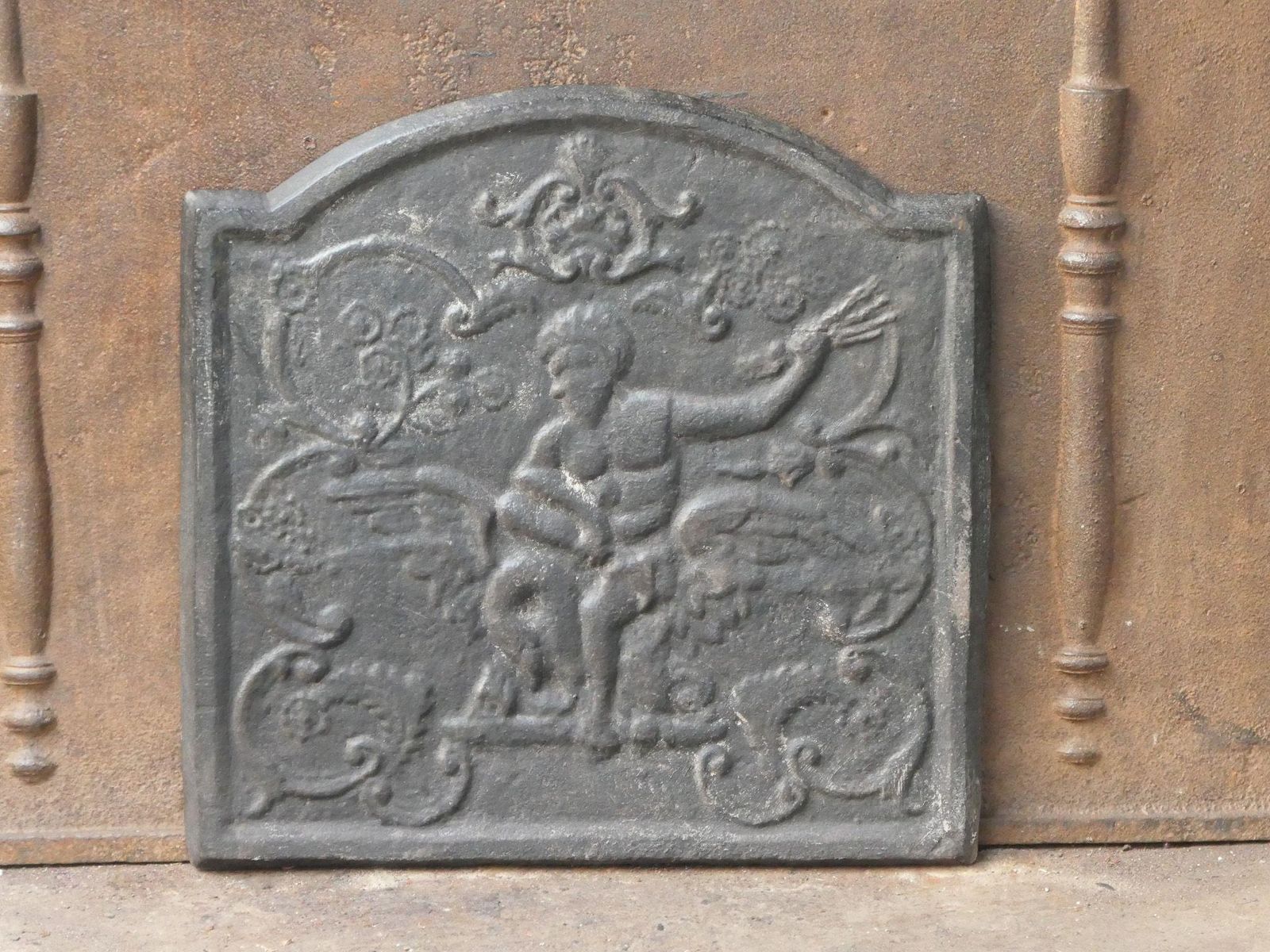 Zeus And Leda Fireback, Style Napoleon III, 20th Century photo Home Fixtures