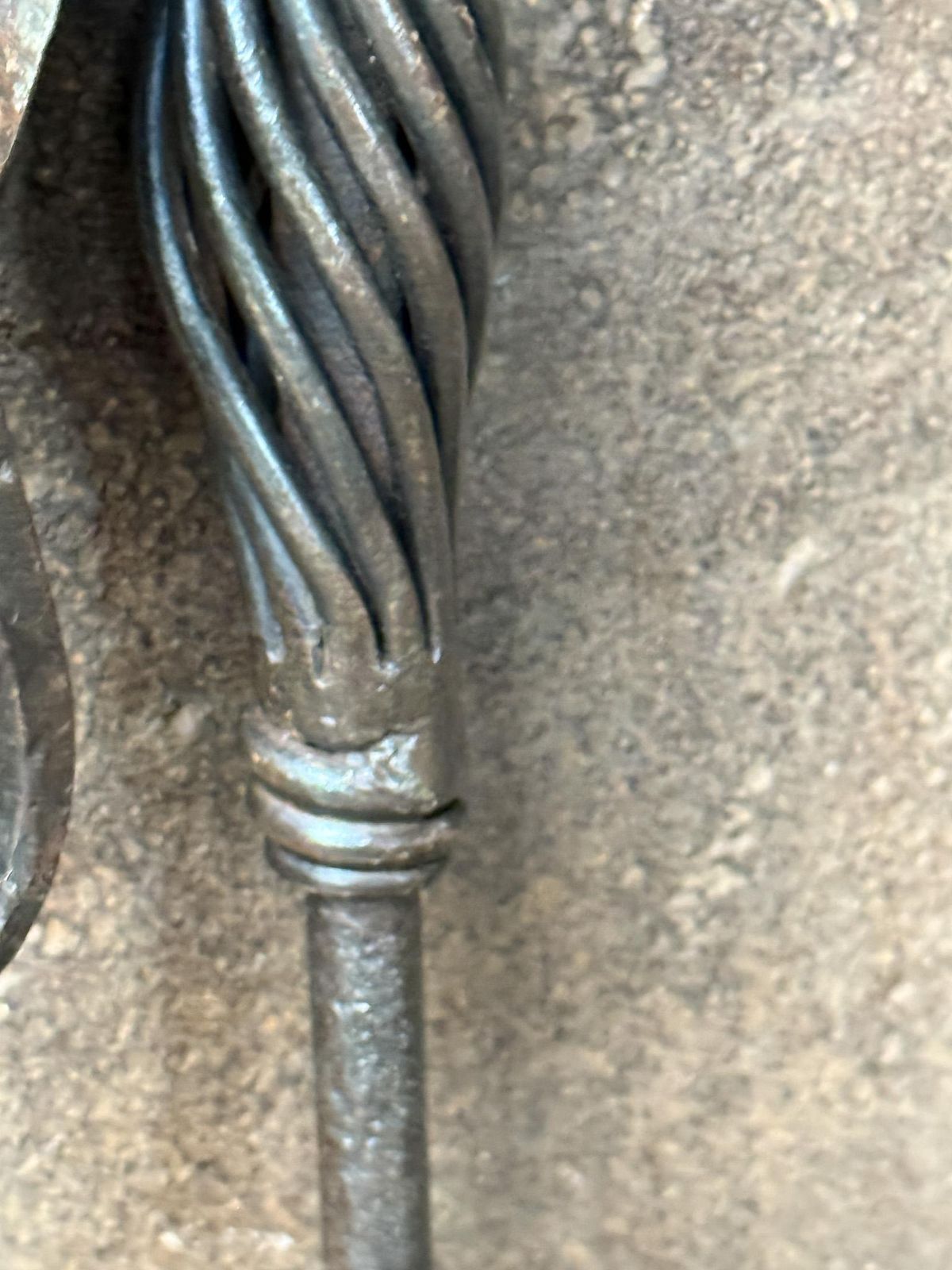 Exceptional Hand Forged Dutch Fire Poker photo vinterior