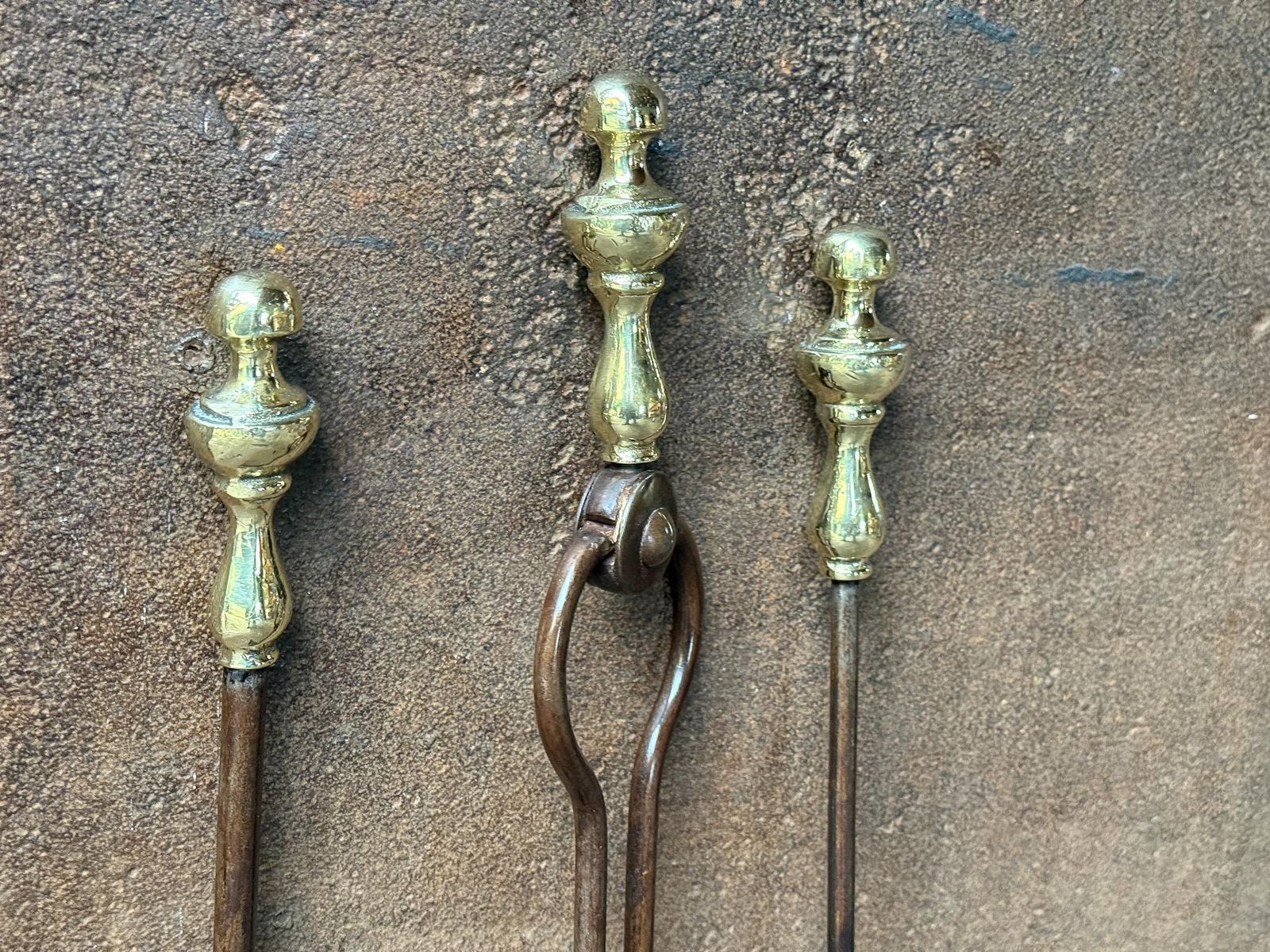 19th Century English Victorian Period Fireplace Tool Set Or Companion Set photo Home Fixtures
