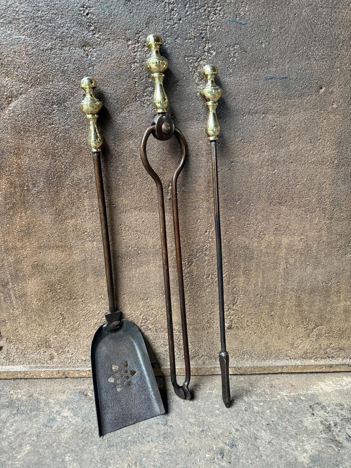 19th Century English Victorian Period Fireplace Tool Set Or Companion Set photo buy