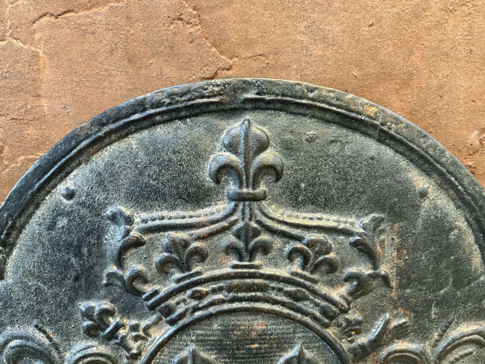 French Louis XV Style 'Arms Of France' Fireback / Backsplash photo for sale