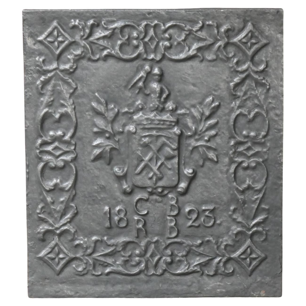 20th Century German Victorian Style 'Coat Of Arms' Fireback / Backsplash