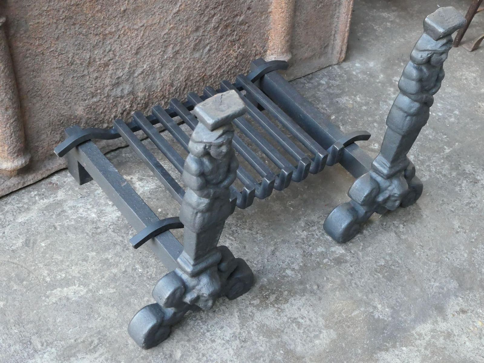 French Gothic Style Fireplace Grate Or Fire Basket, 20th Century photo Home Fixtures